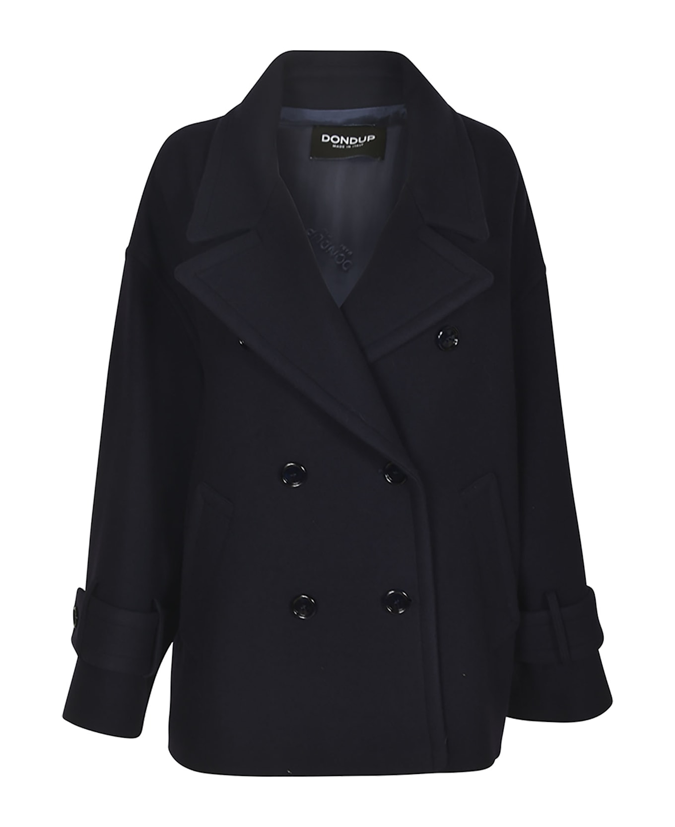 Dondup Double-breasted Oversized Coat - Blue