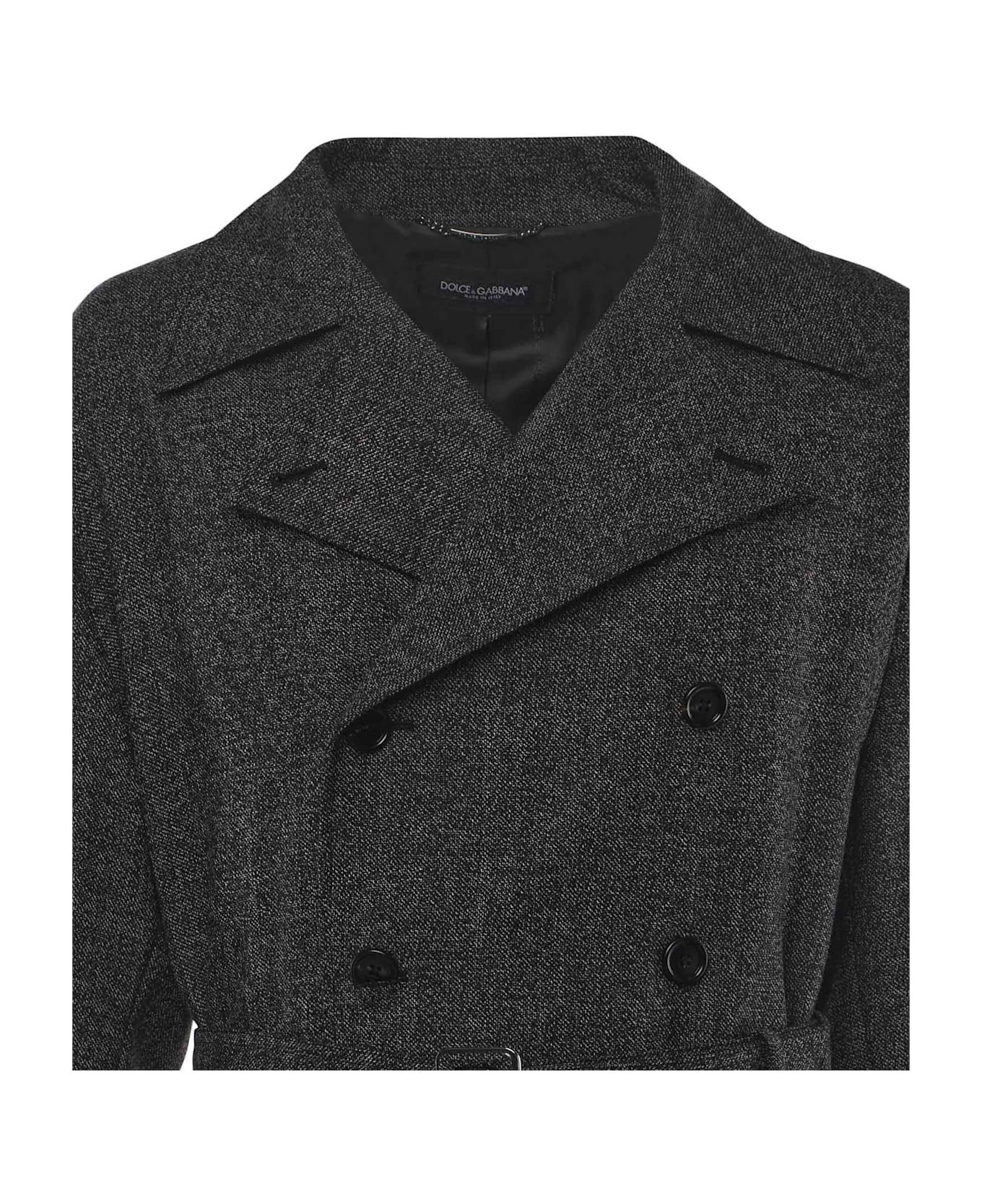 Dolce 
Gabbana Double-breasted Wool Trench Coat - MultiColour