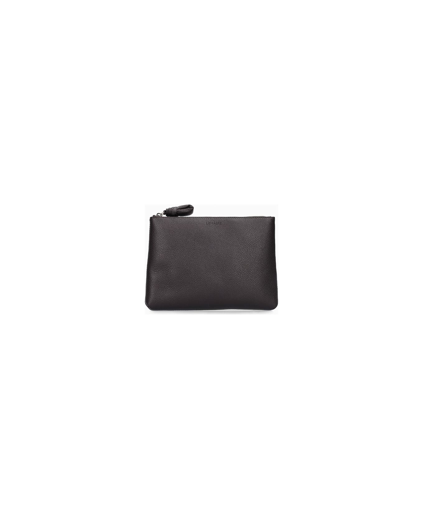 Lemaire Clutch In Leather - brown クラッチバッグ