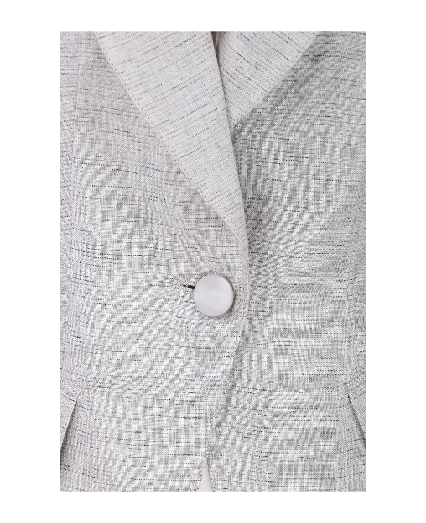 Emporio Armani Linen Jacket - Light Grey