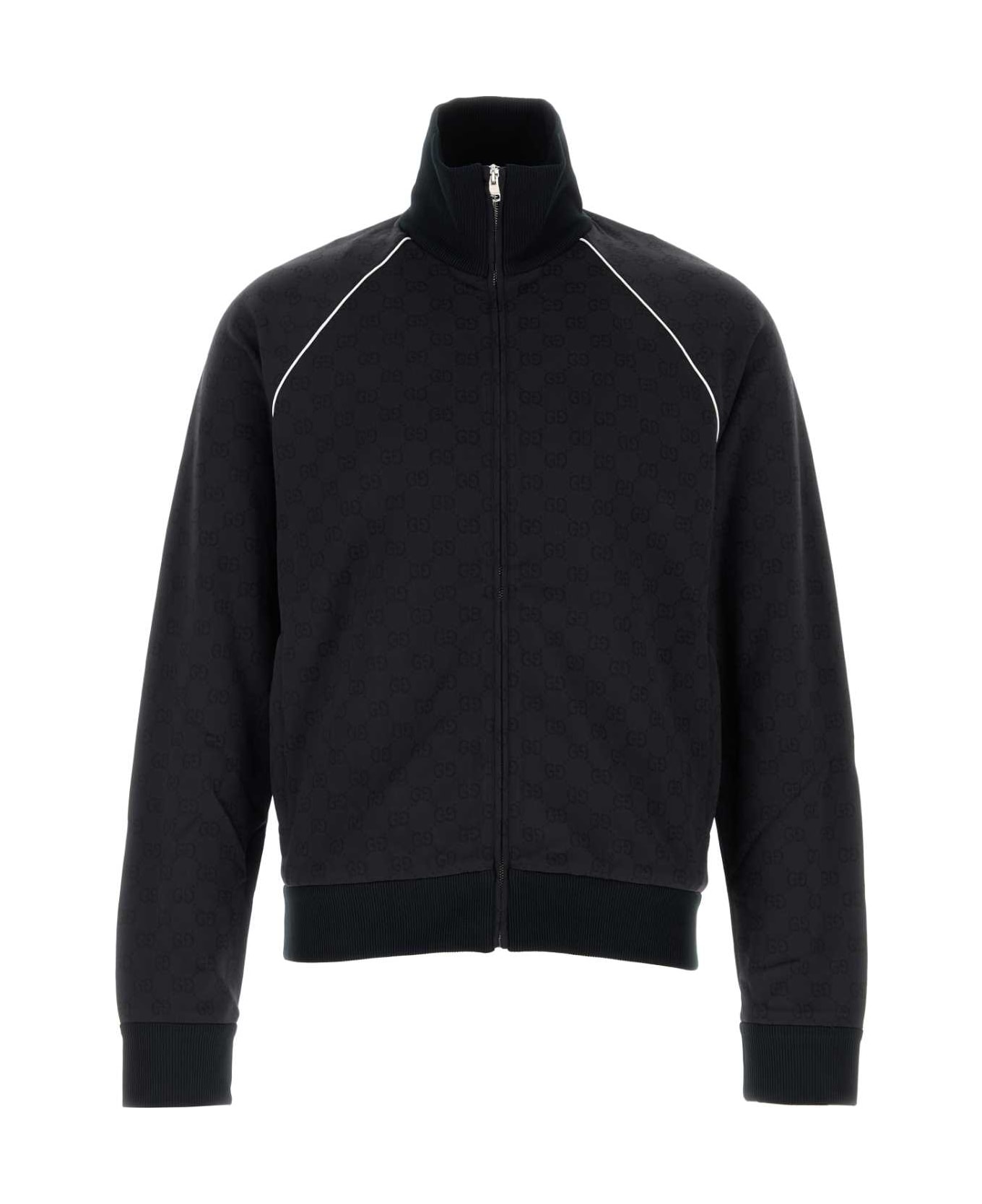 Gucci Embroidered Nylon Blend Sweatshirt - NAVY