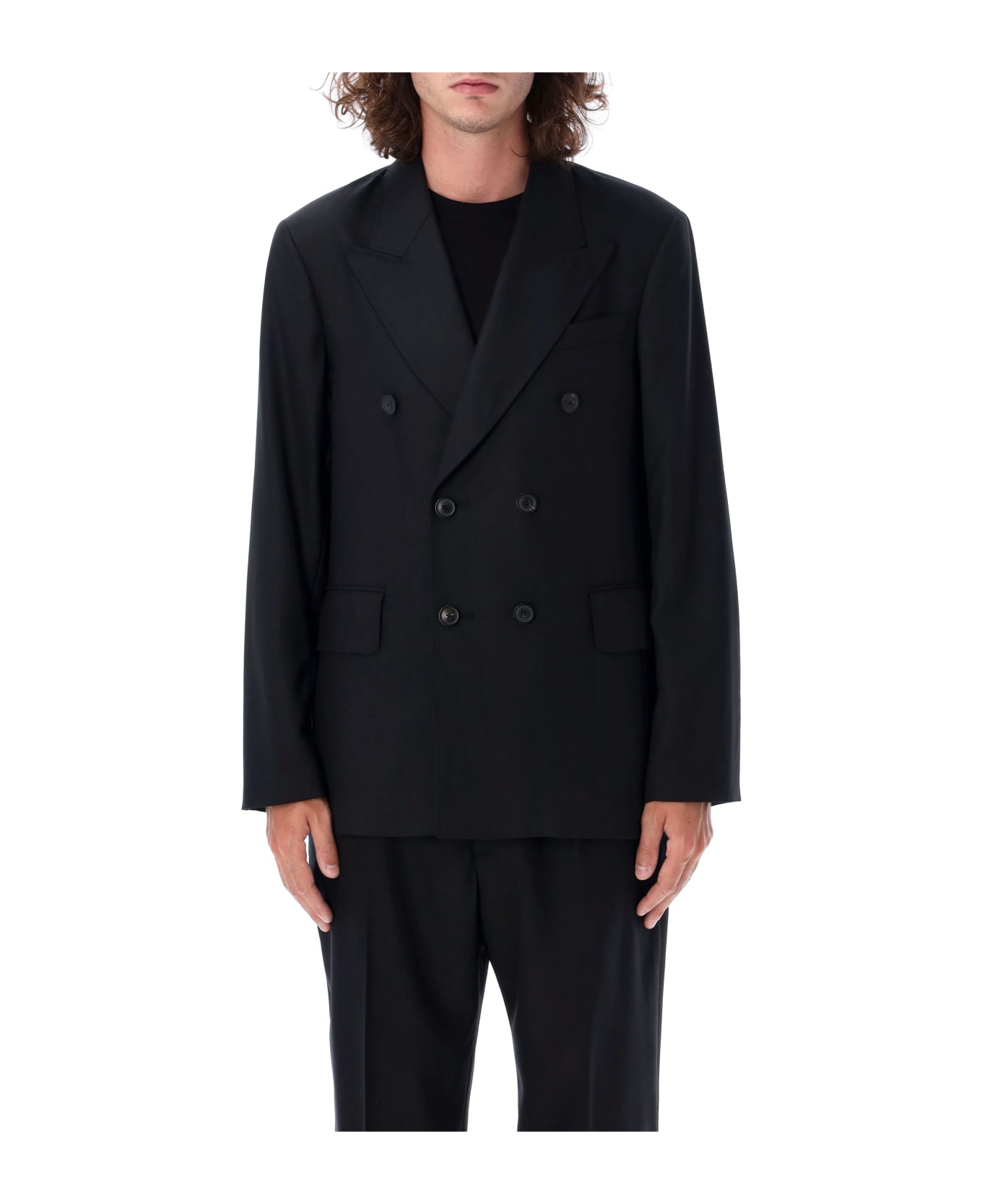 Our Legacy Unconstracted Db Blazer - Black Panama Wool