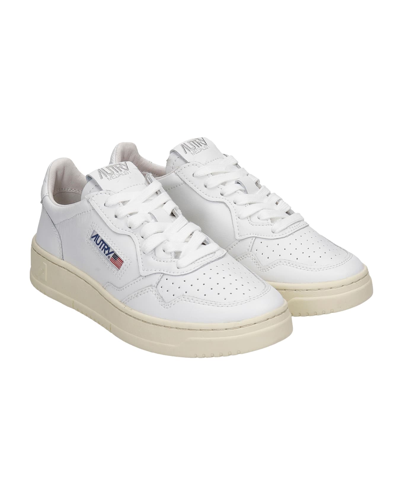 Autry 01 Sneakers In White Leather - WHITE