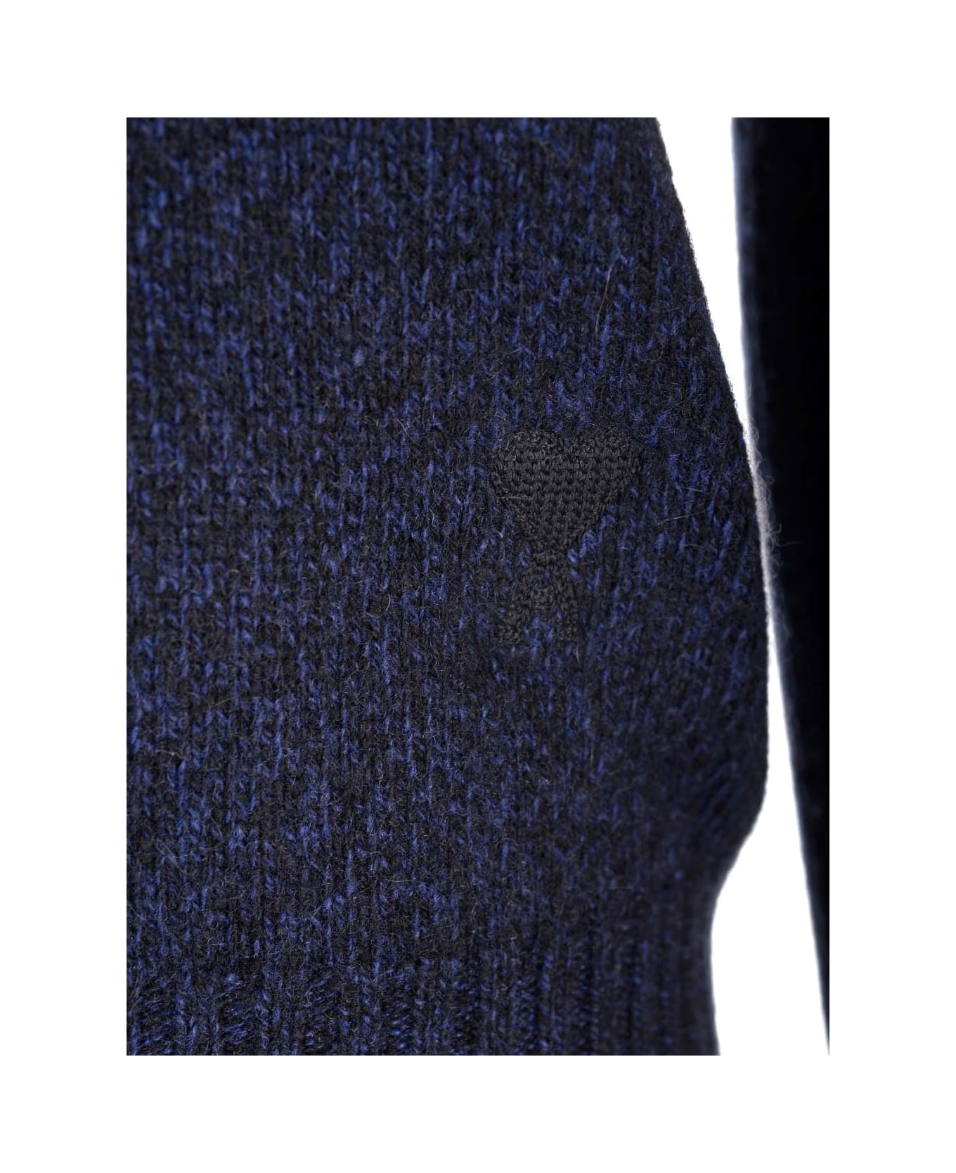 Ami Alexandre Mattiussi Blue Cashmere And Wool Sweater - Blue