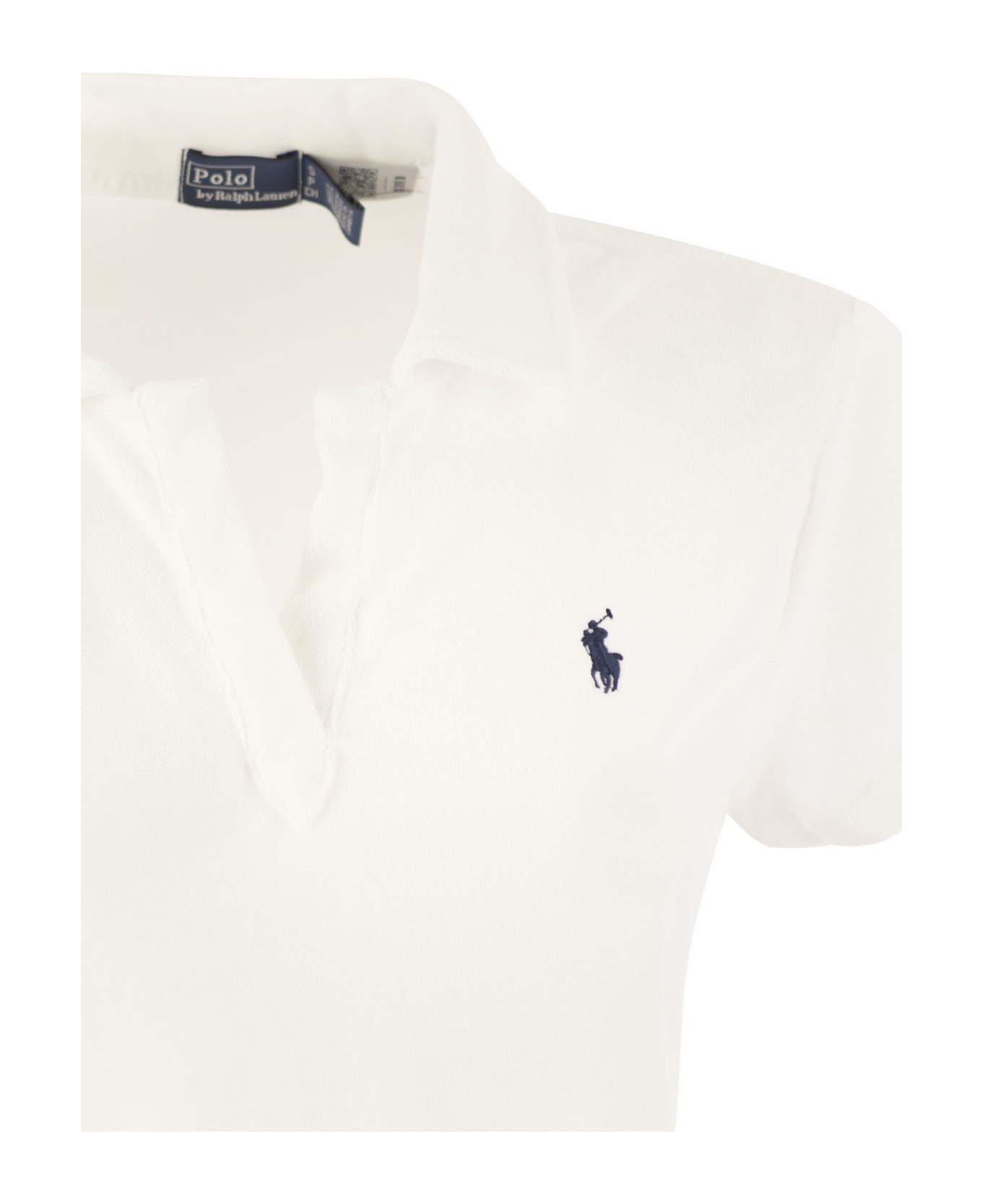 Polo Ralph Lauren Tight Terry Polo Shirt - White ポロシャツ