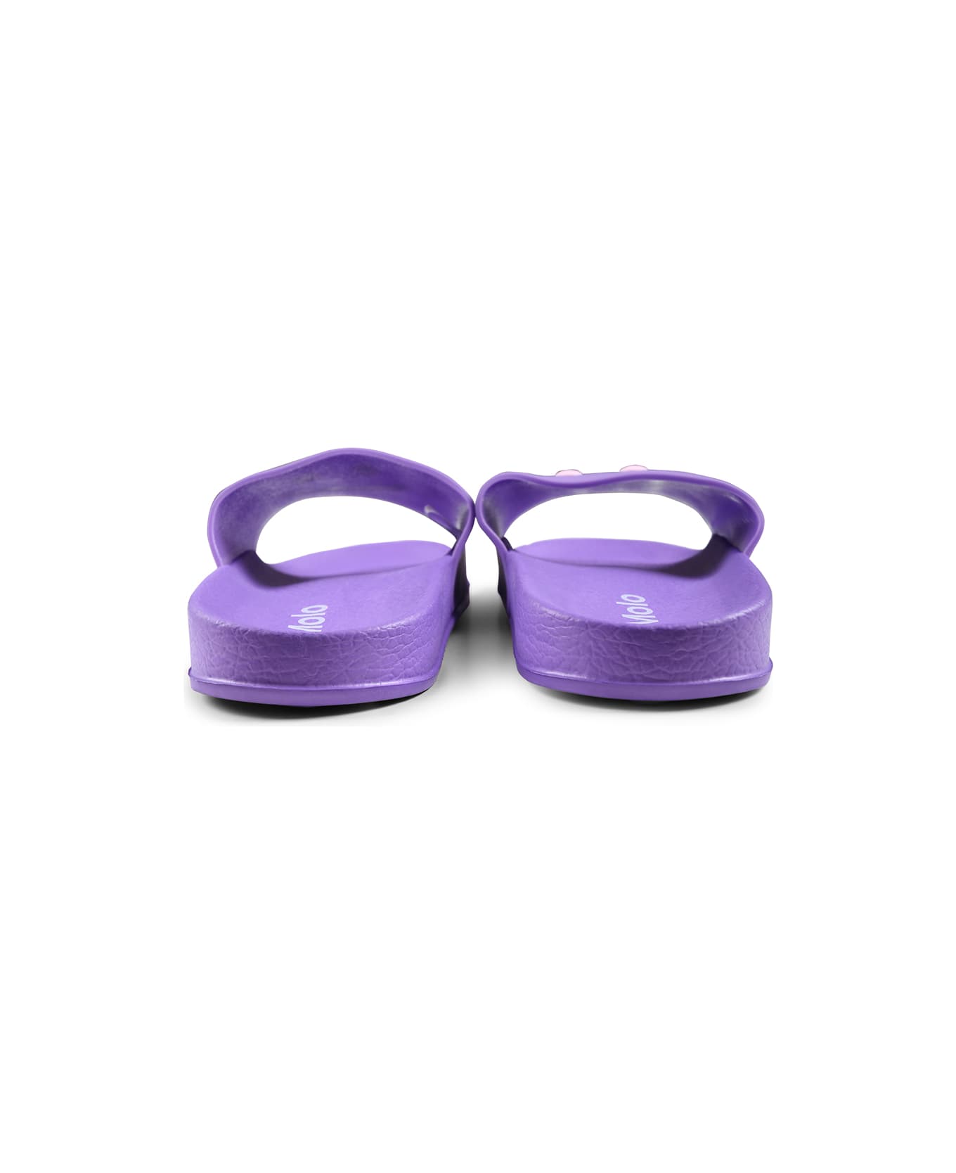 Molo Purple Slippers For Girl With Smiley - Violet