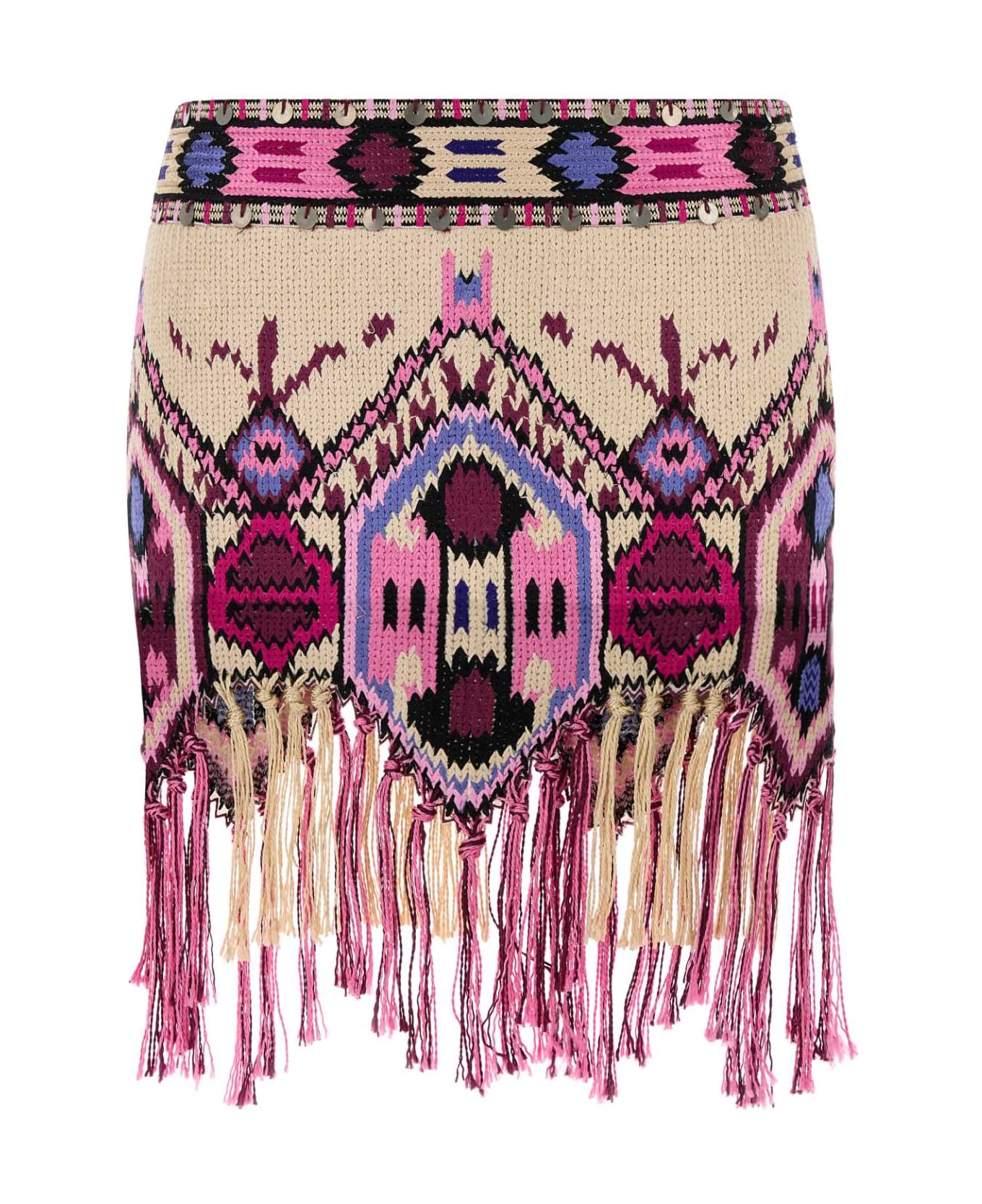 Isabel Marant Embroidered Cotton Yolana Skirt - Pink
