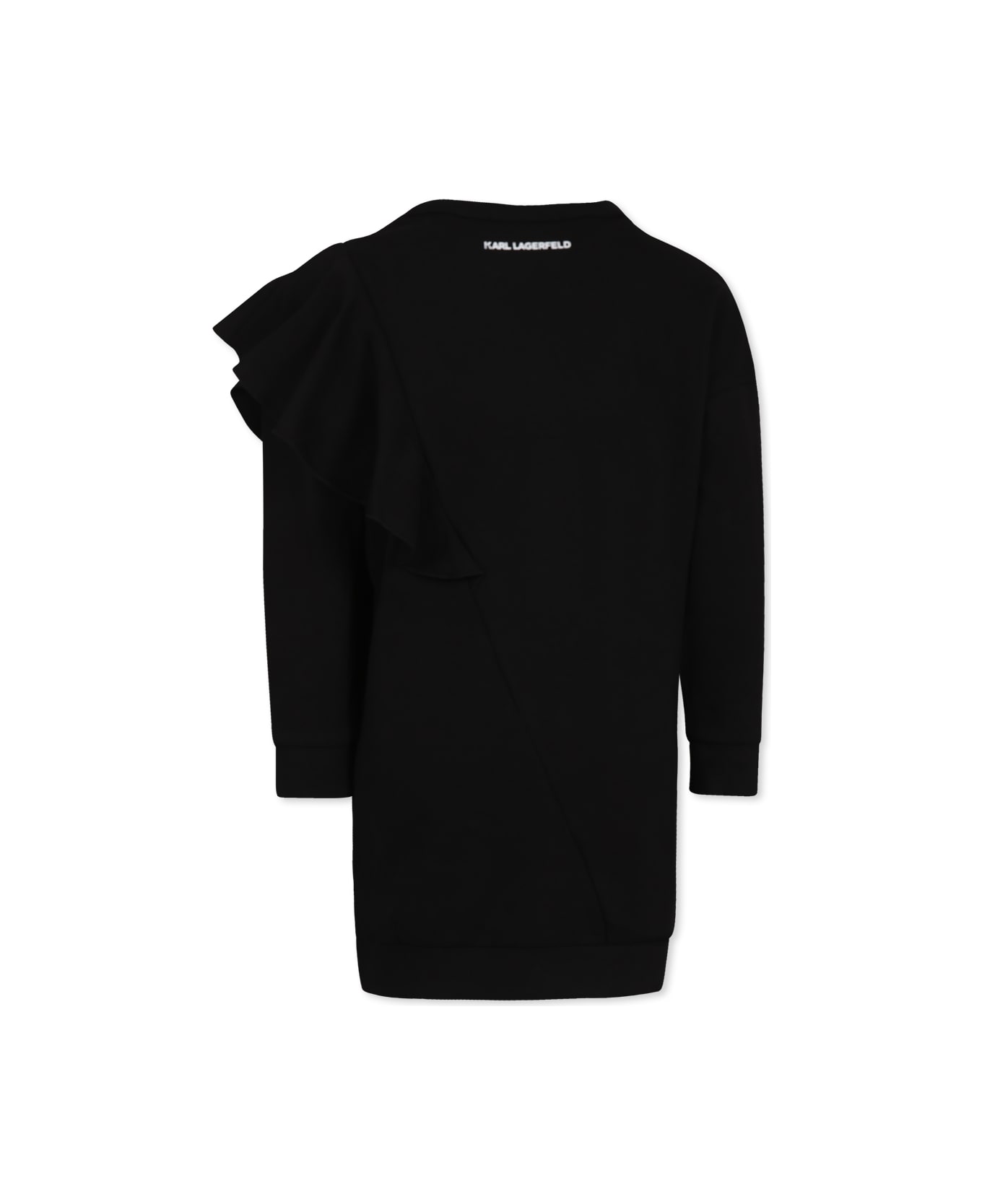 Karl Lagerfeld Kids Black Dress For Girl With Choupette - Black