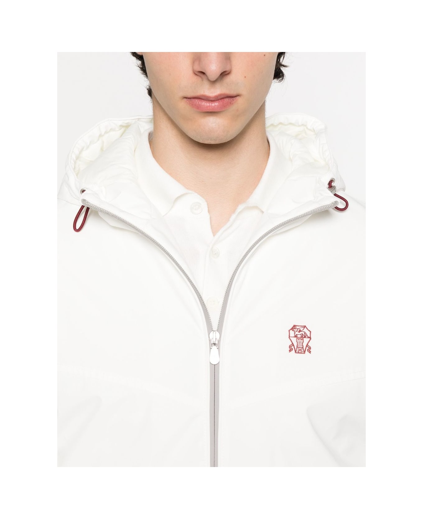 Brunello Cucinelli Nylon Blouson Jacket - White