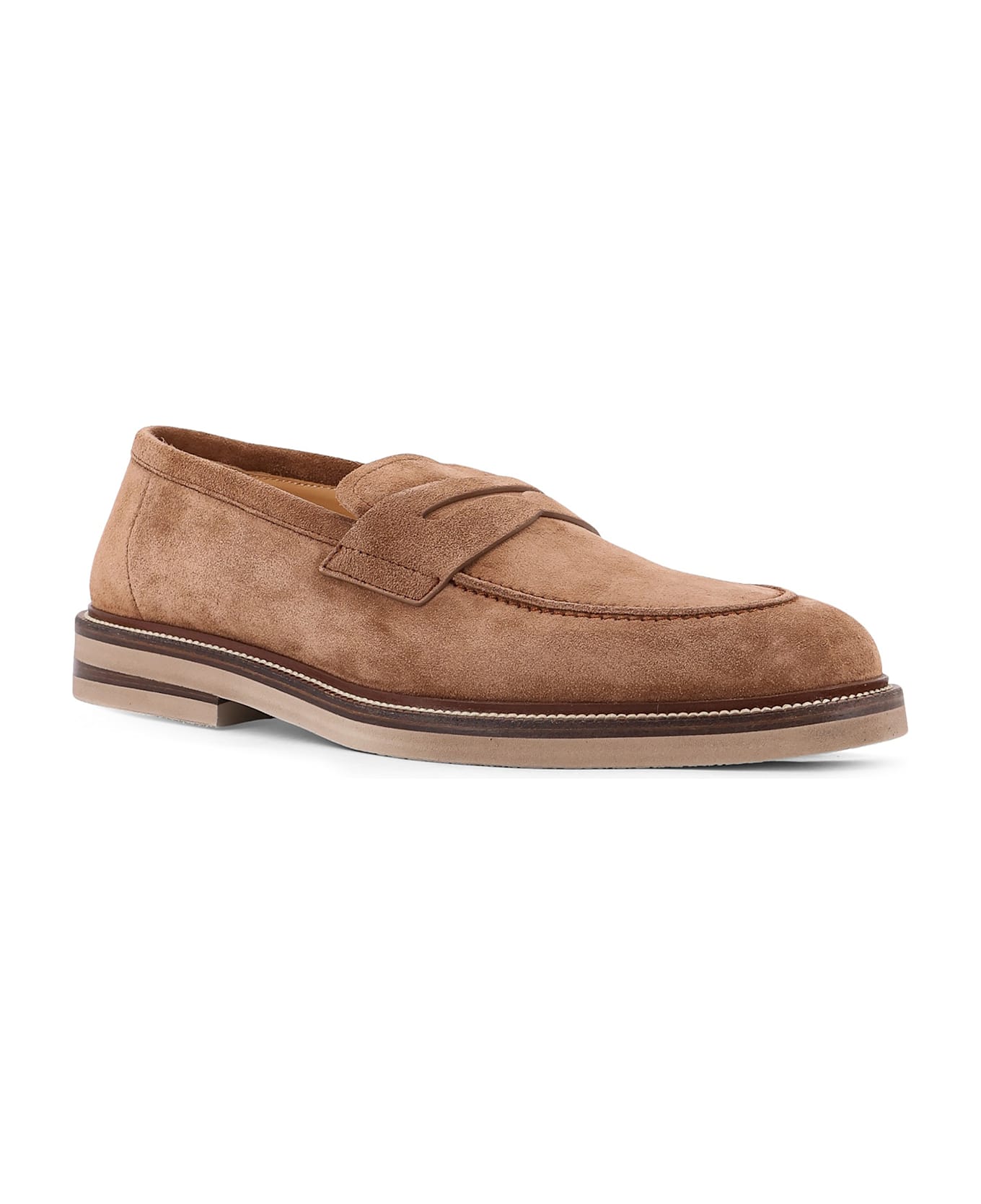 Brunello Cucinelli Suede Loafers - Brown