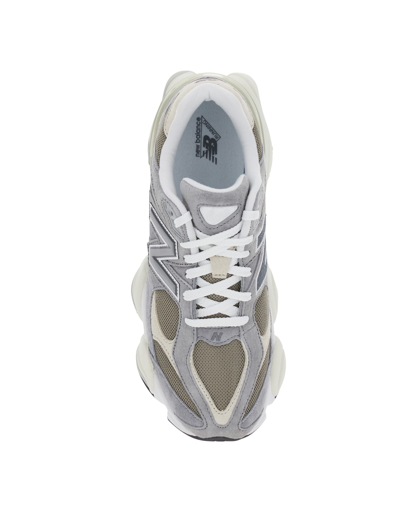 New Balance 
9060
 Grey Sneaker With Side Logo And Chunky Sole In Suede Unisex - Grey
