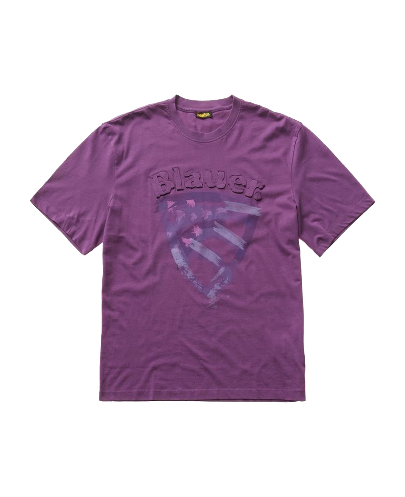 Blauer Purple Cotton T-shirt - PORPORA