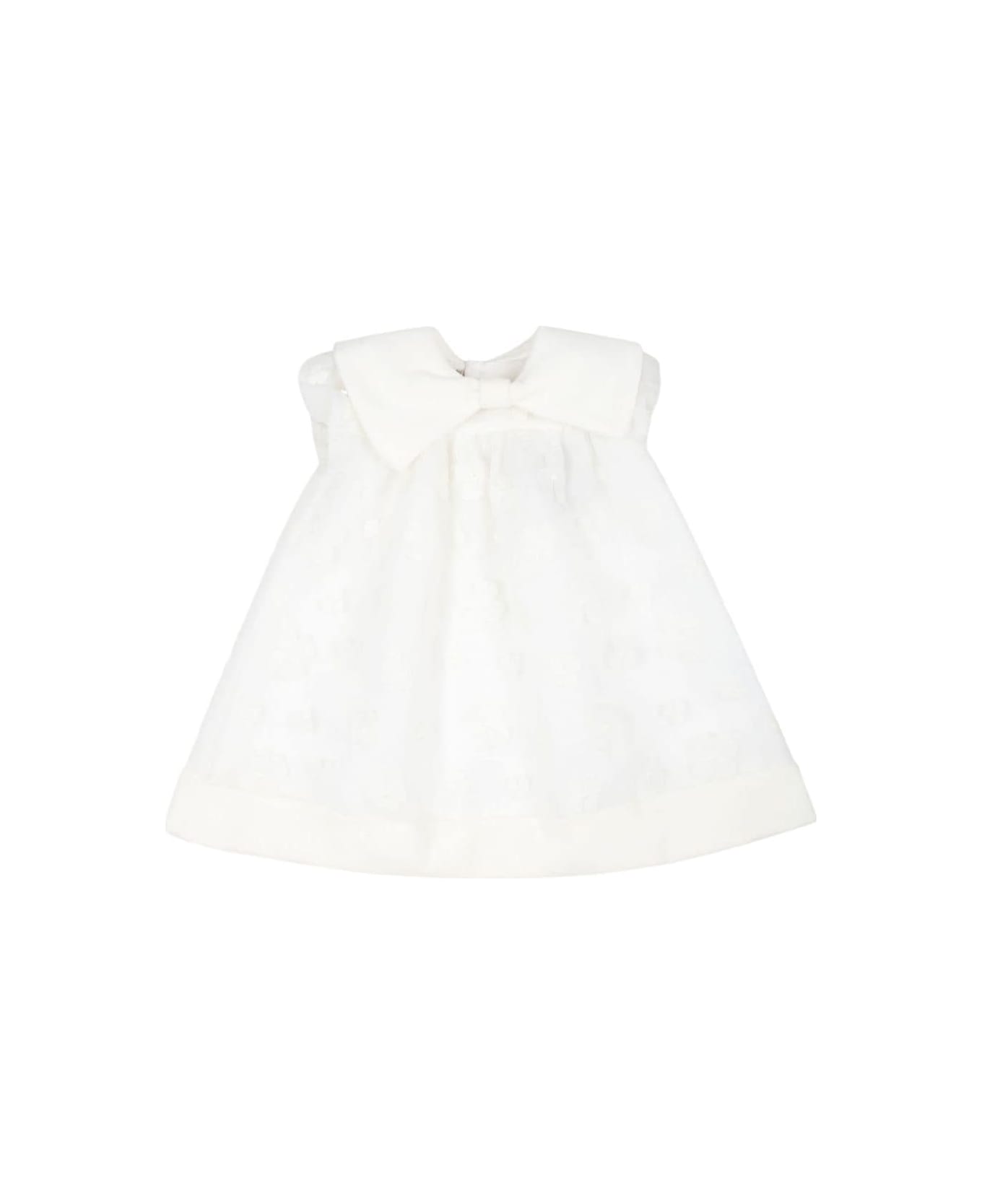 La stupenderia White Dress Baby Girl - White