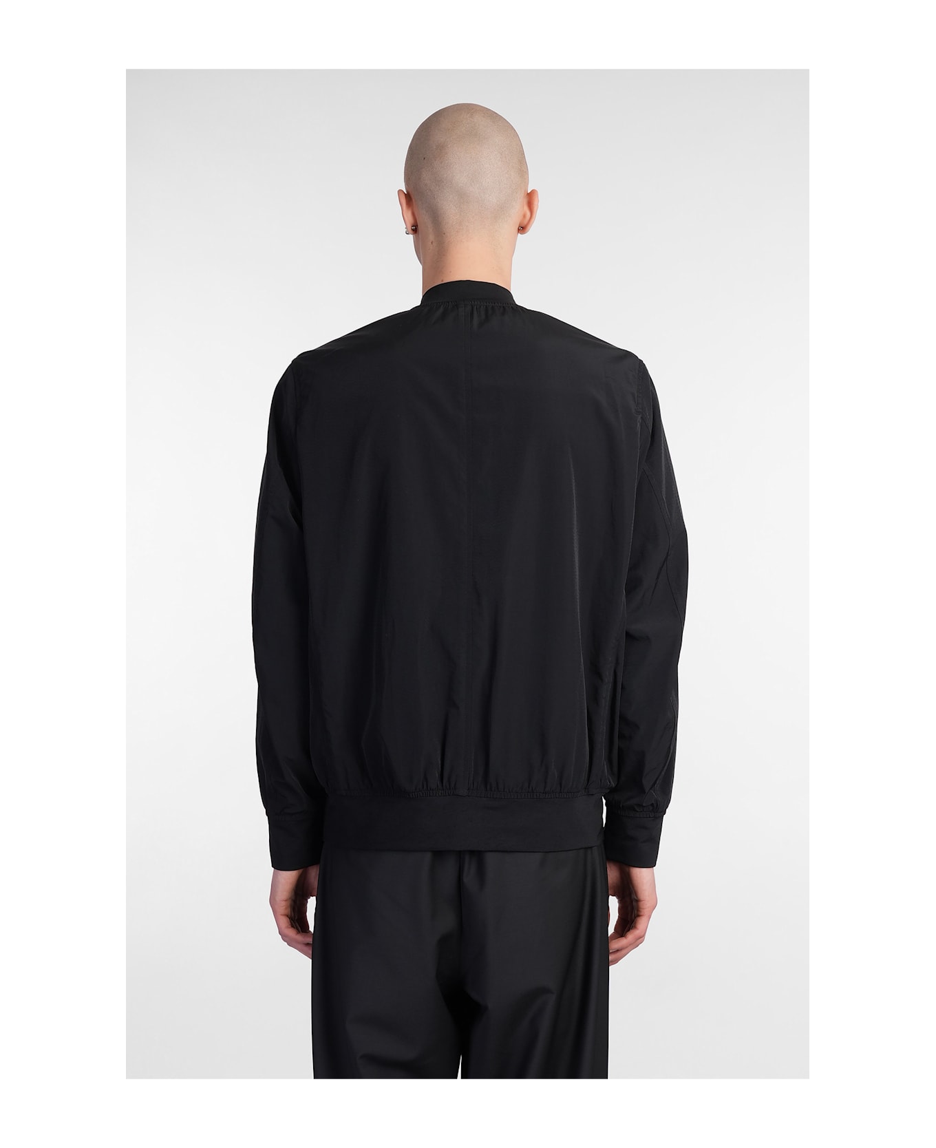 Attachment Bomber Jacket In Black Nylon - black