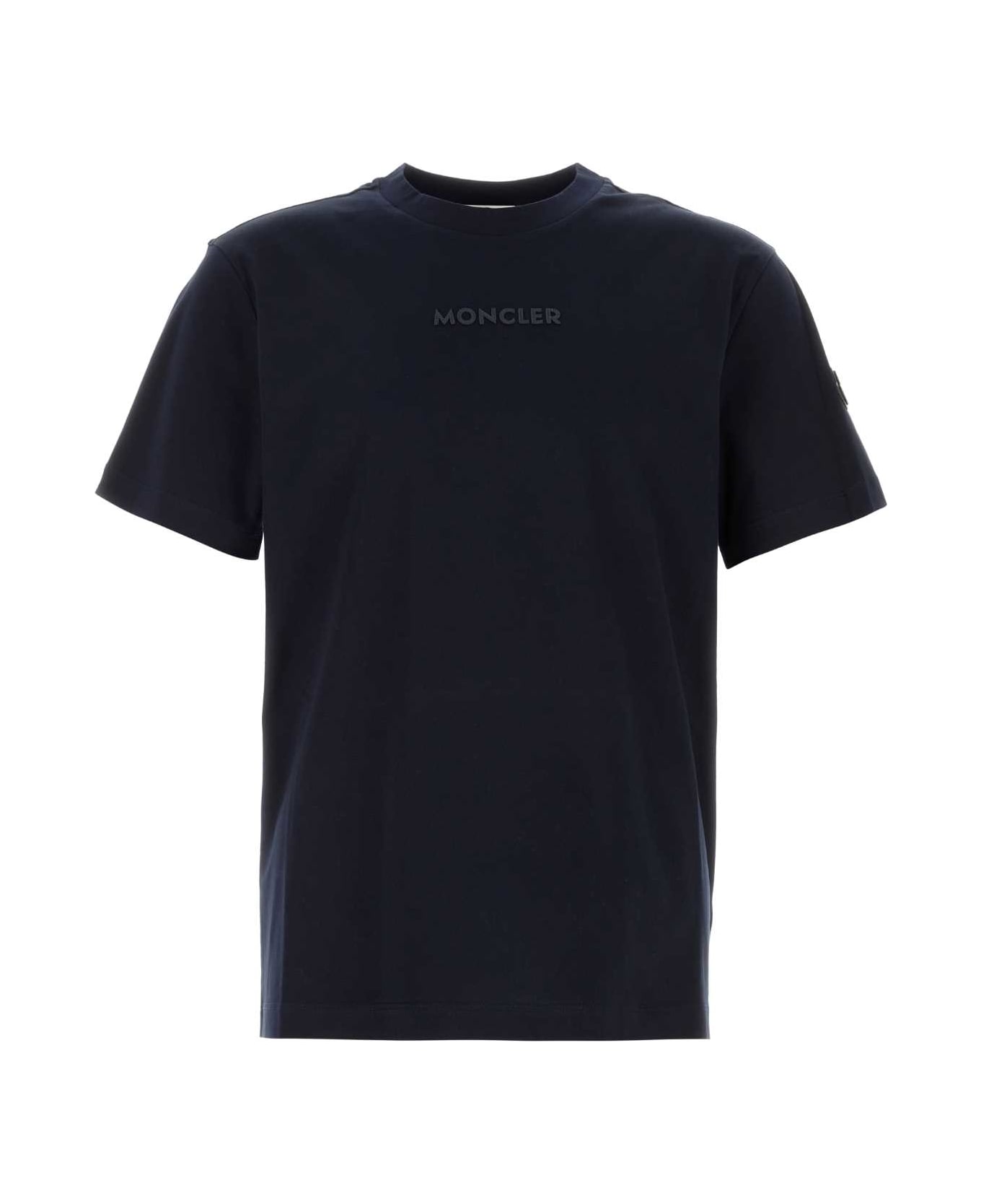 Moncler Midnight Blue Cotton T-shirt - 742 シャツ