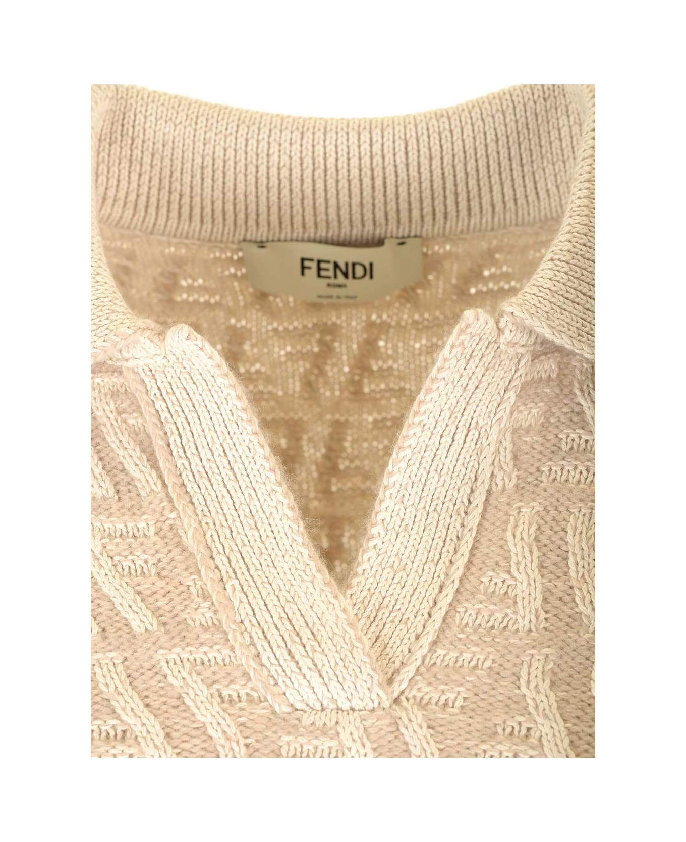Fendi Short-sleeved Polo Shirt - Beige