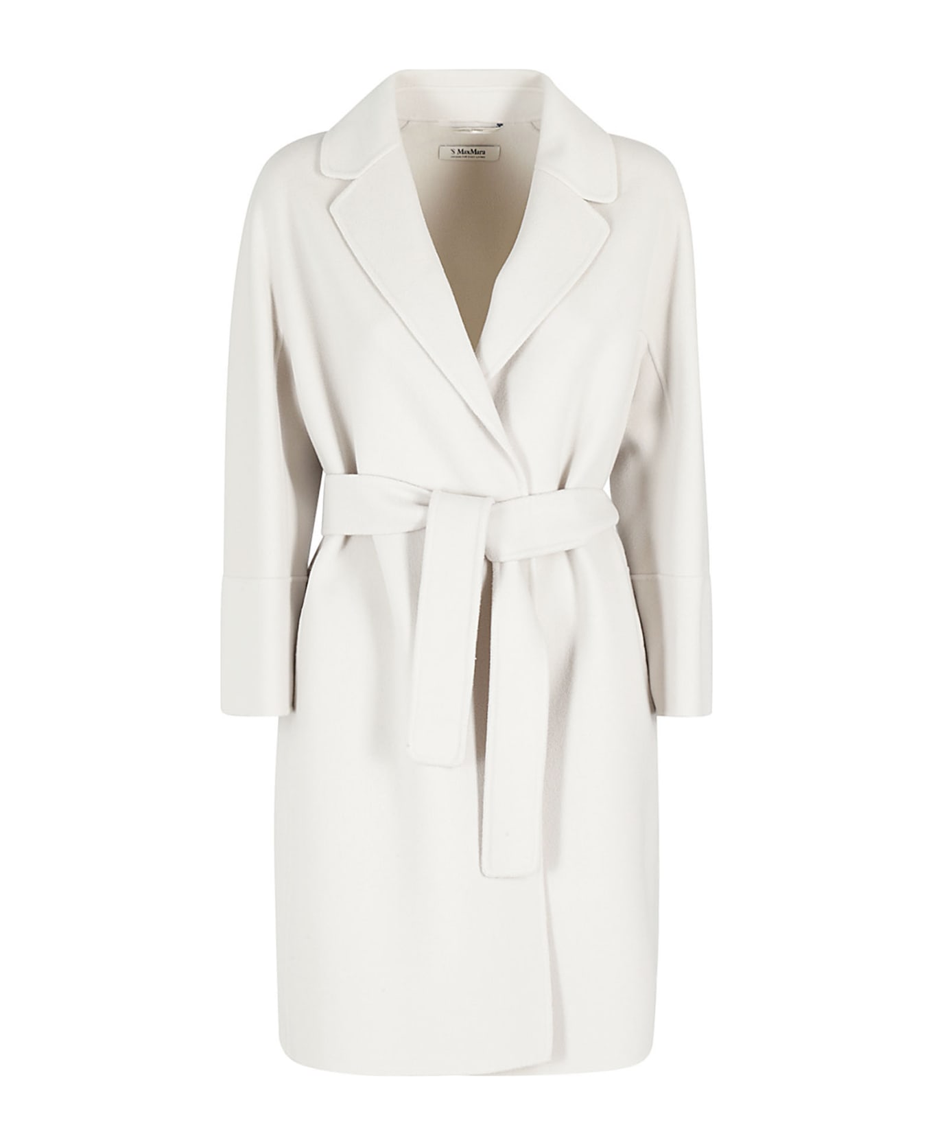 
S Max Mara Arona Open Coat - Pearl Grey