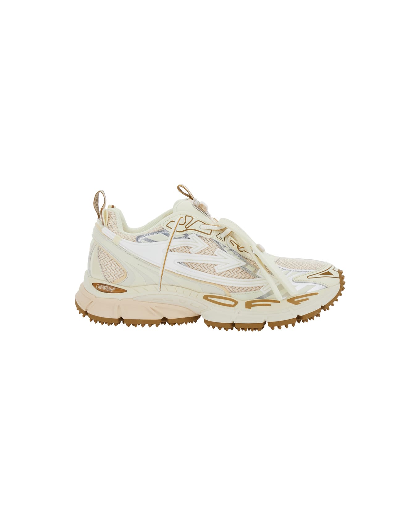 Off-White Ow Be Right Mix Materials Sneakers - Pink