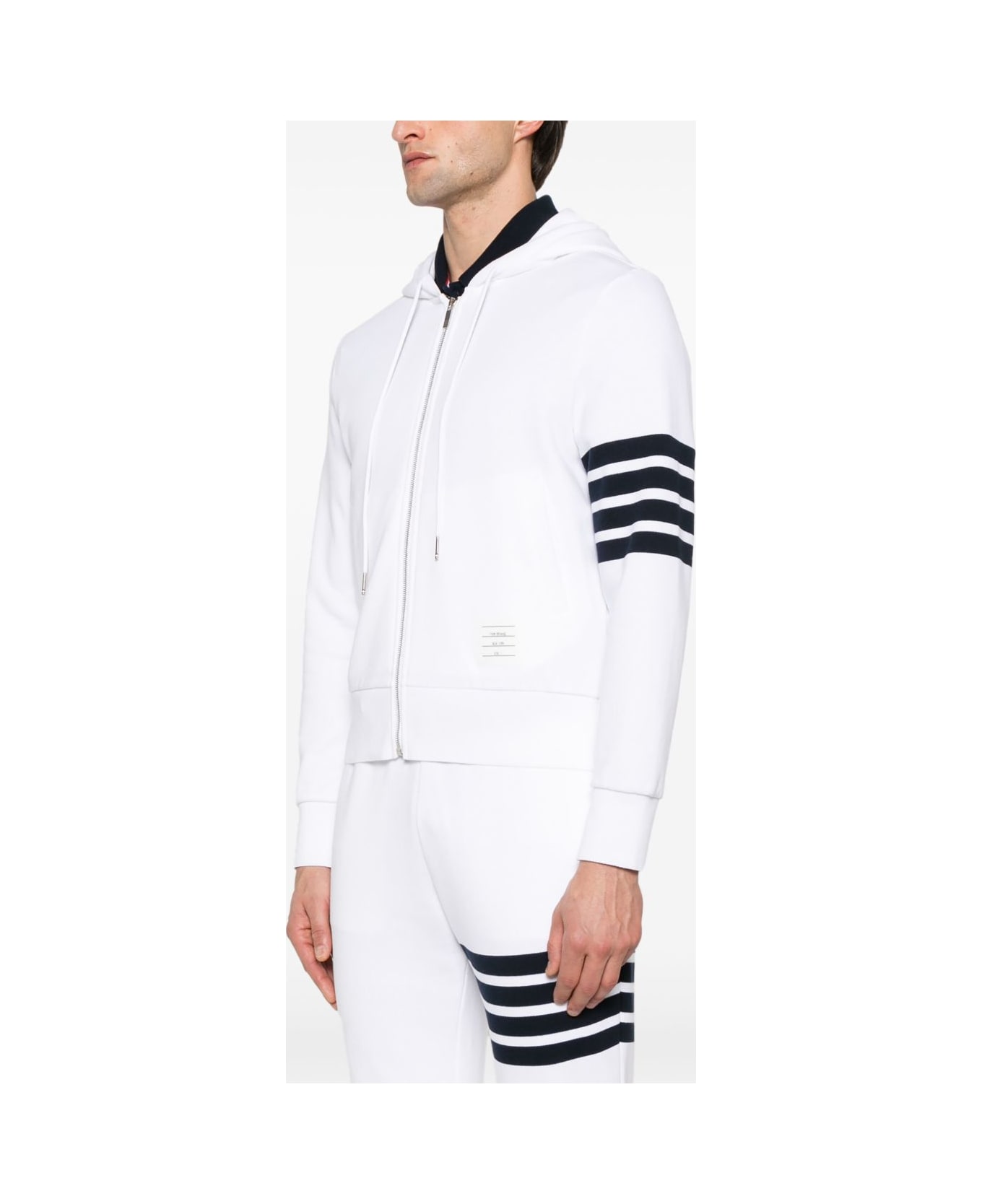Thom Browne 4bar Cotton Hoodie - White