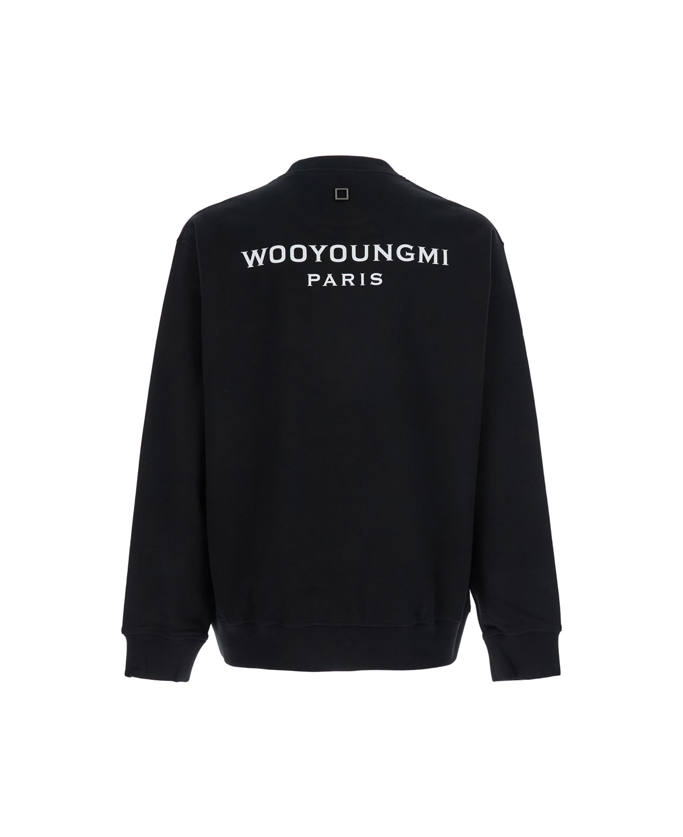 WOOYOUNGMI Black Sweatshirt With Logo Embroidery On The Front And Logo Lettering On The Rear In Cotton Man - Black