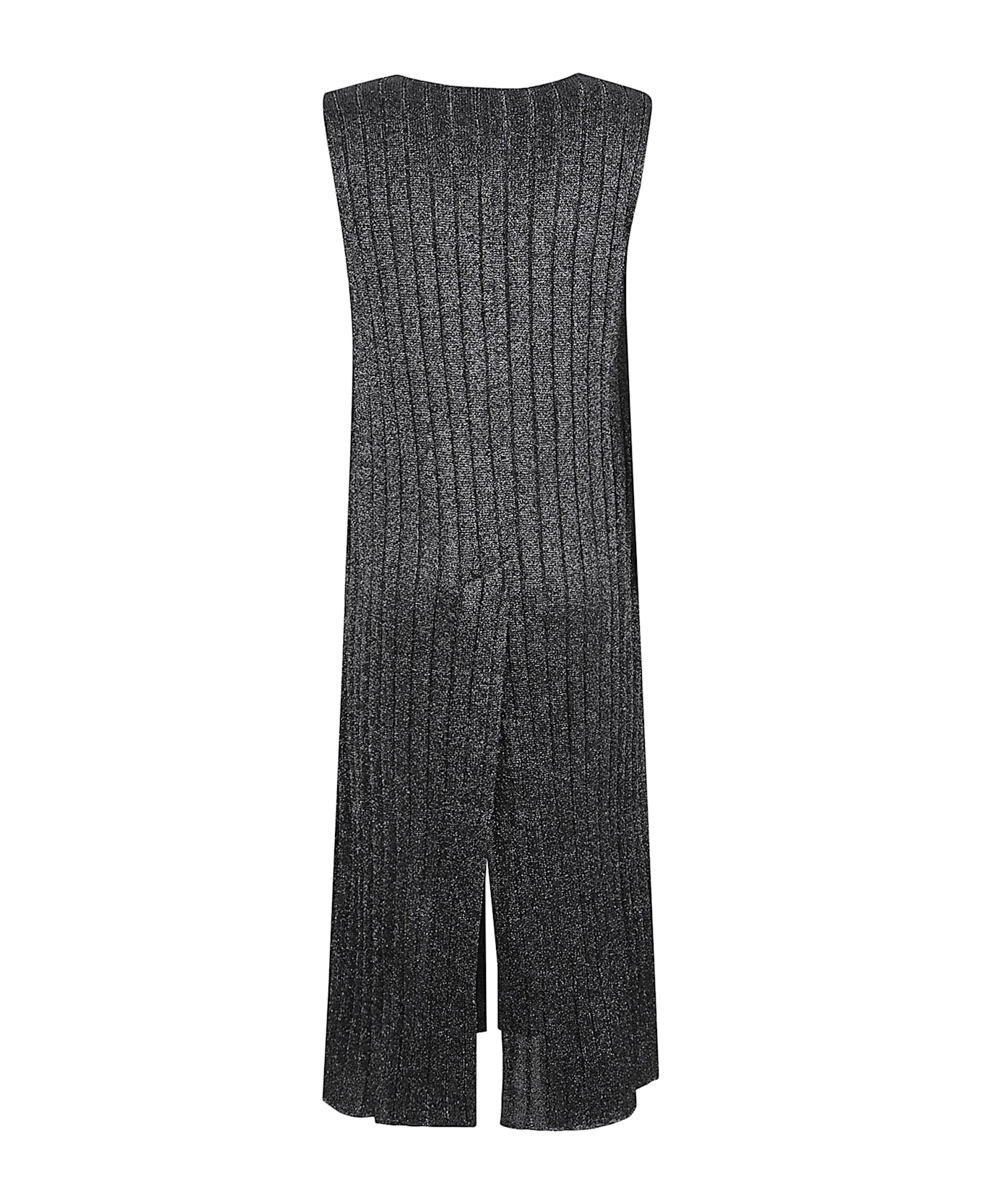 Charlott Gilet Lana Lurex - Grigio