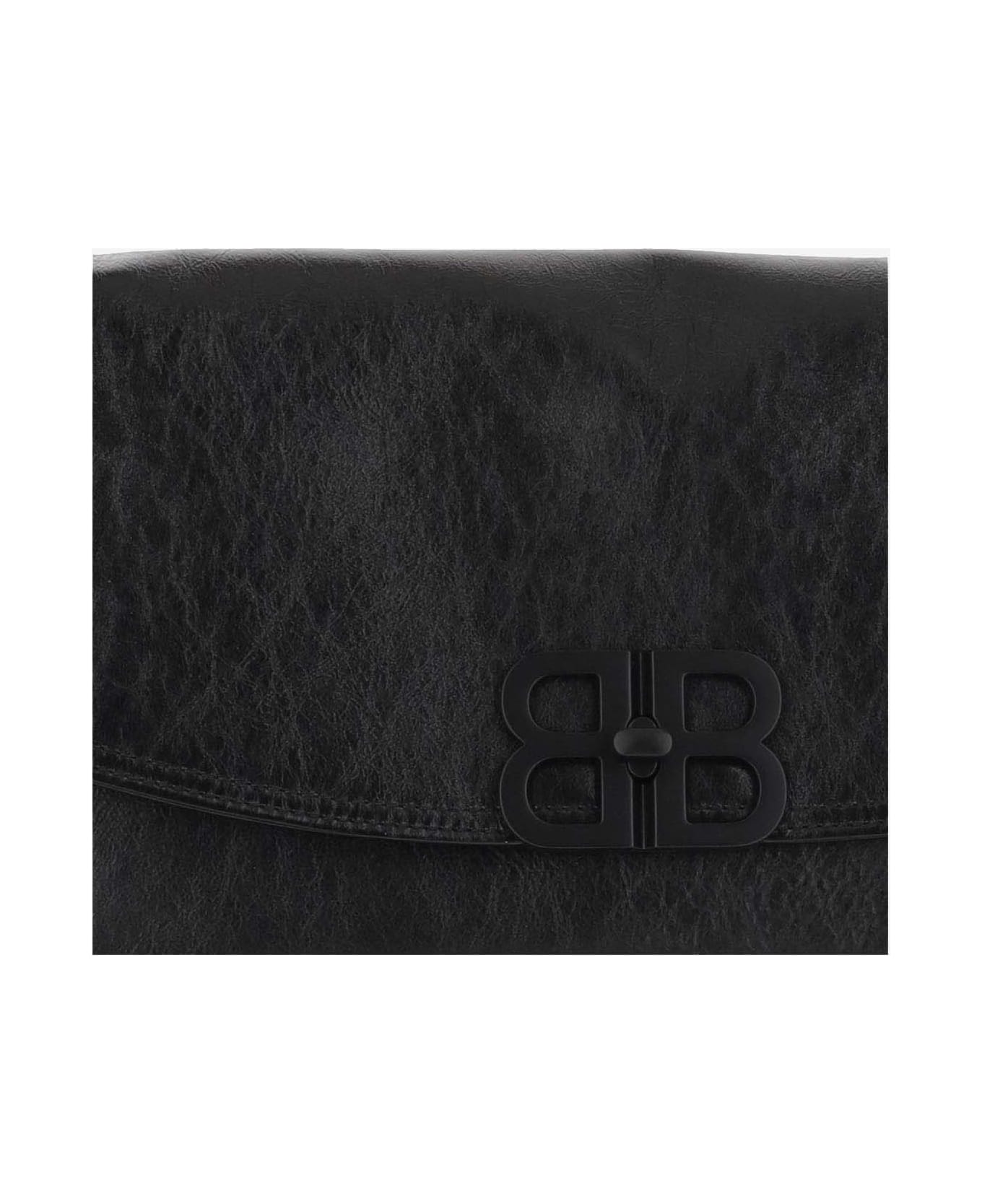 Balenciaga Flap Bag Bb Soft Medium Leather - Black