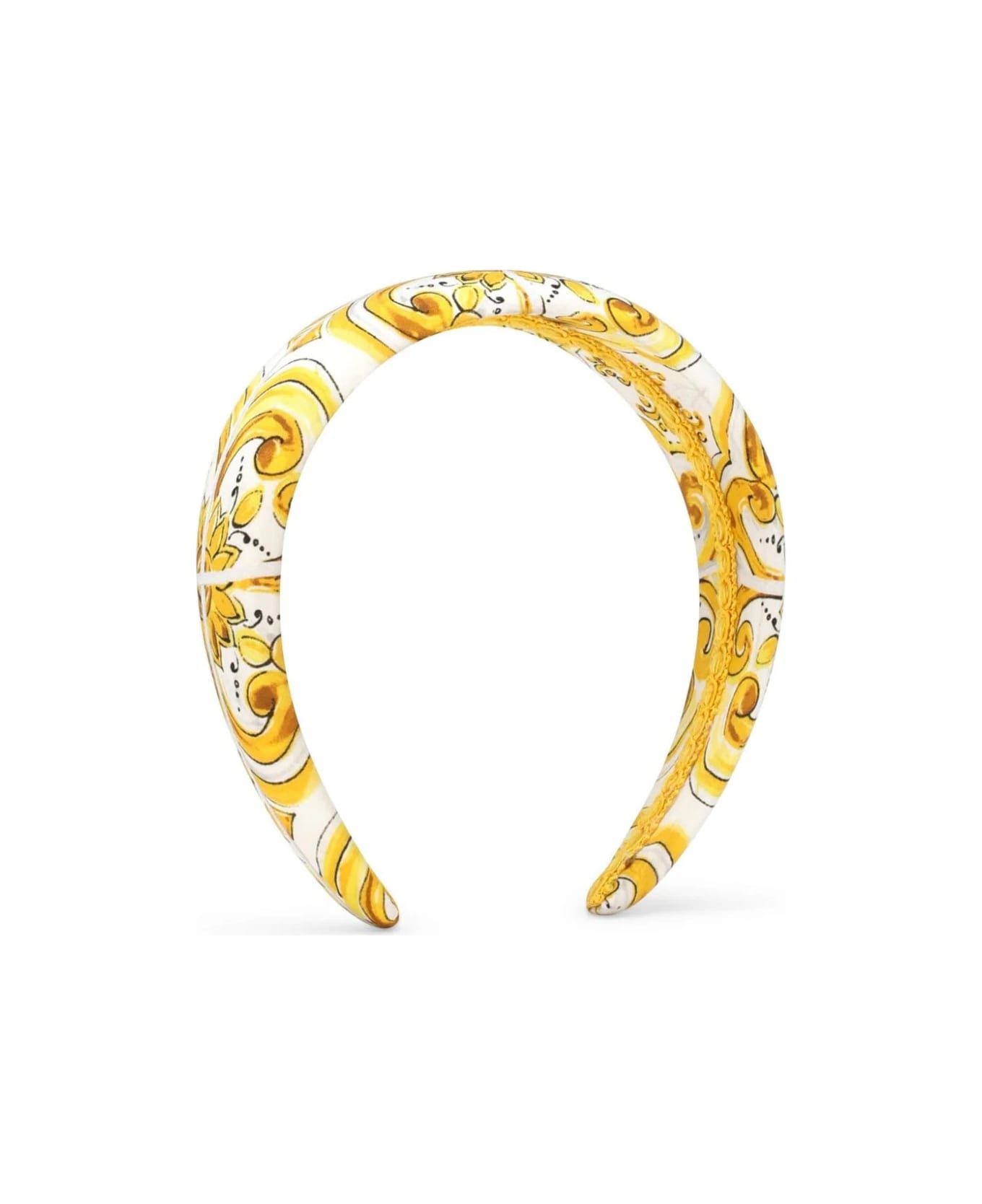 Dolce & Gabbana Headband With Logo - Yellow