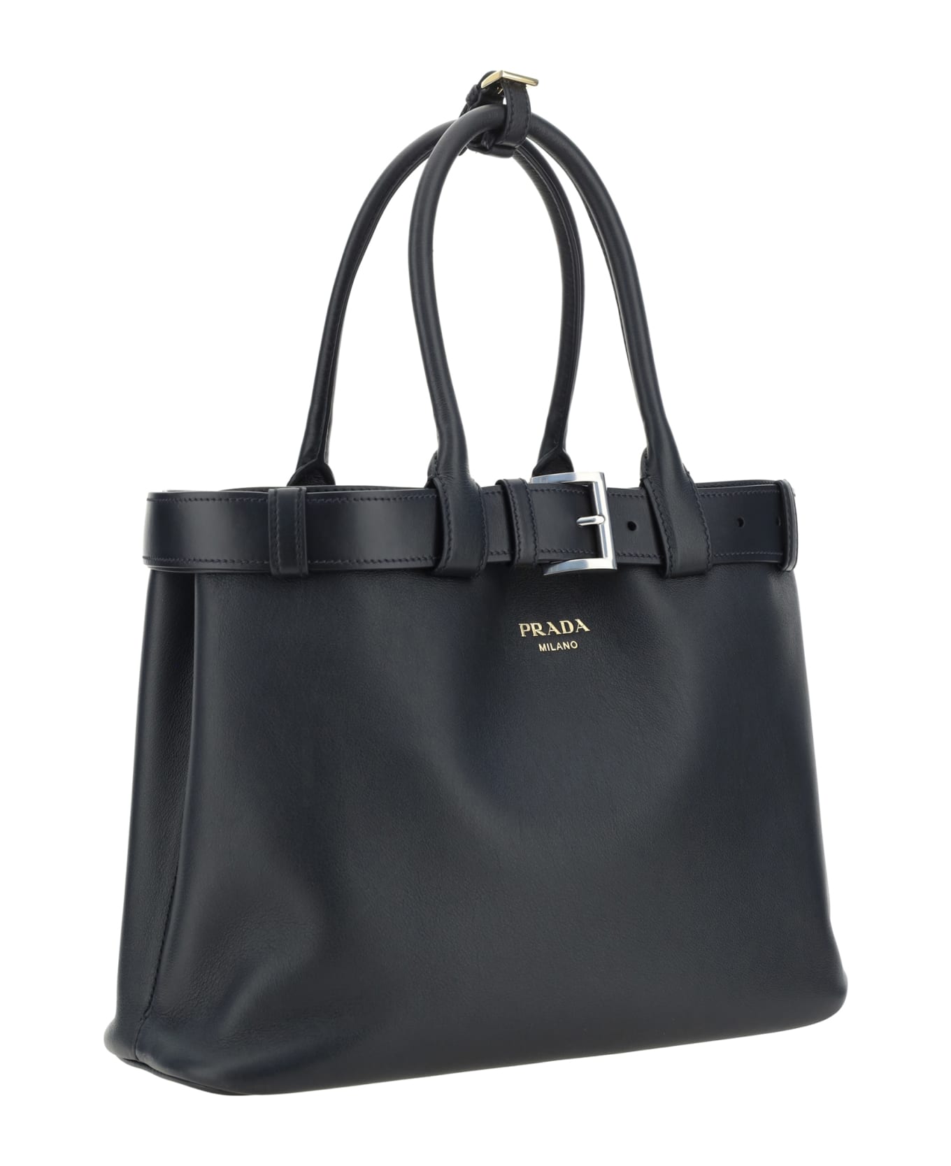 Prada Belted Handbag - Black