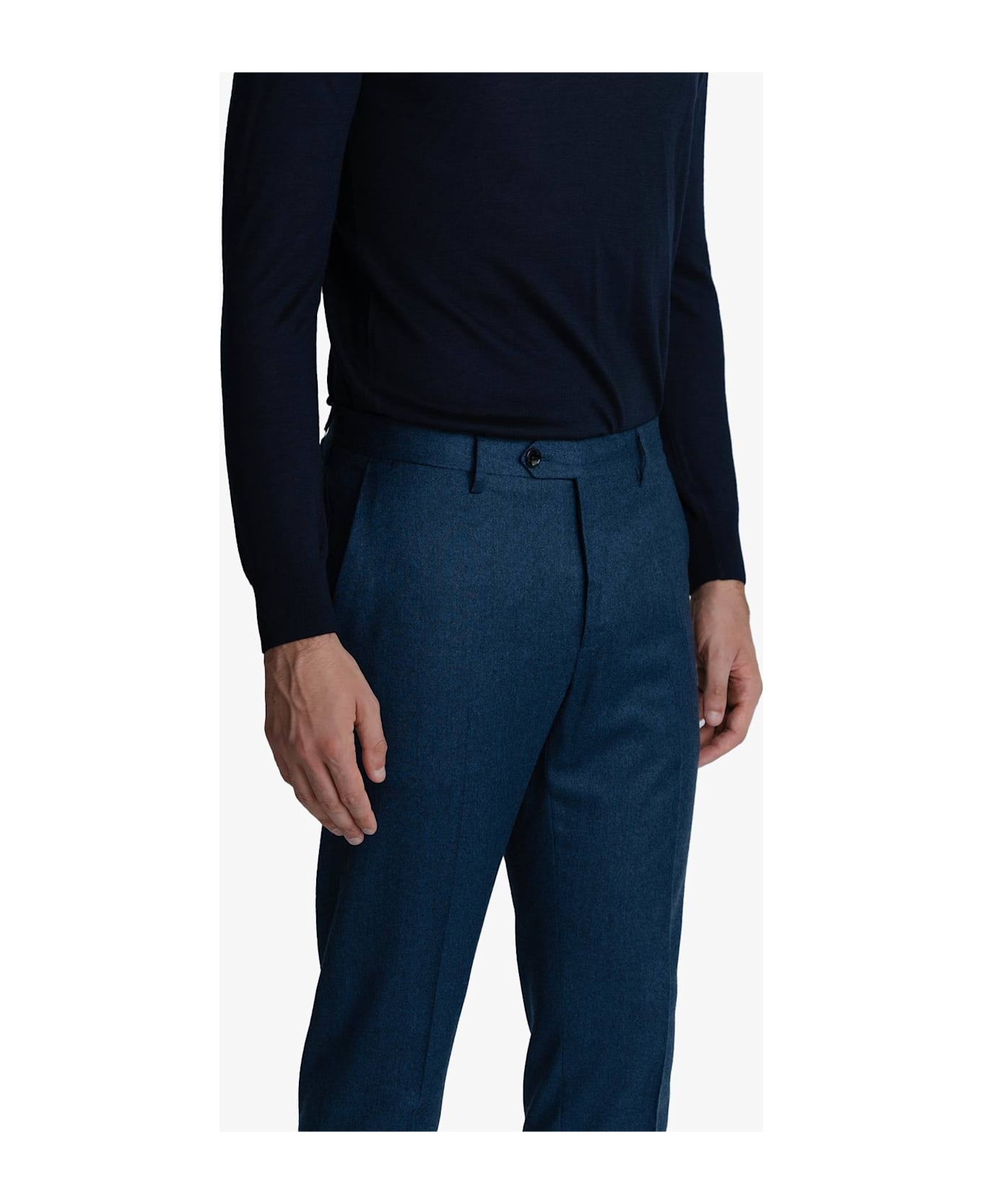 Larusmiani Velvet Trousers Howard Pants - Blue