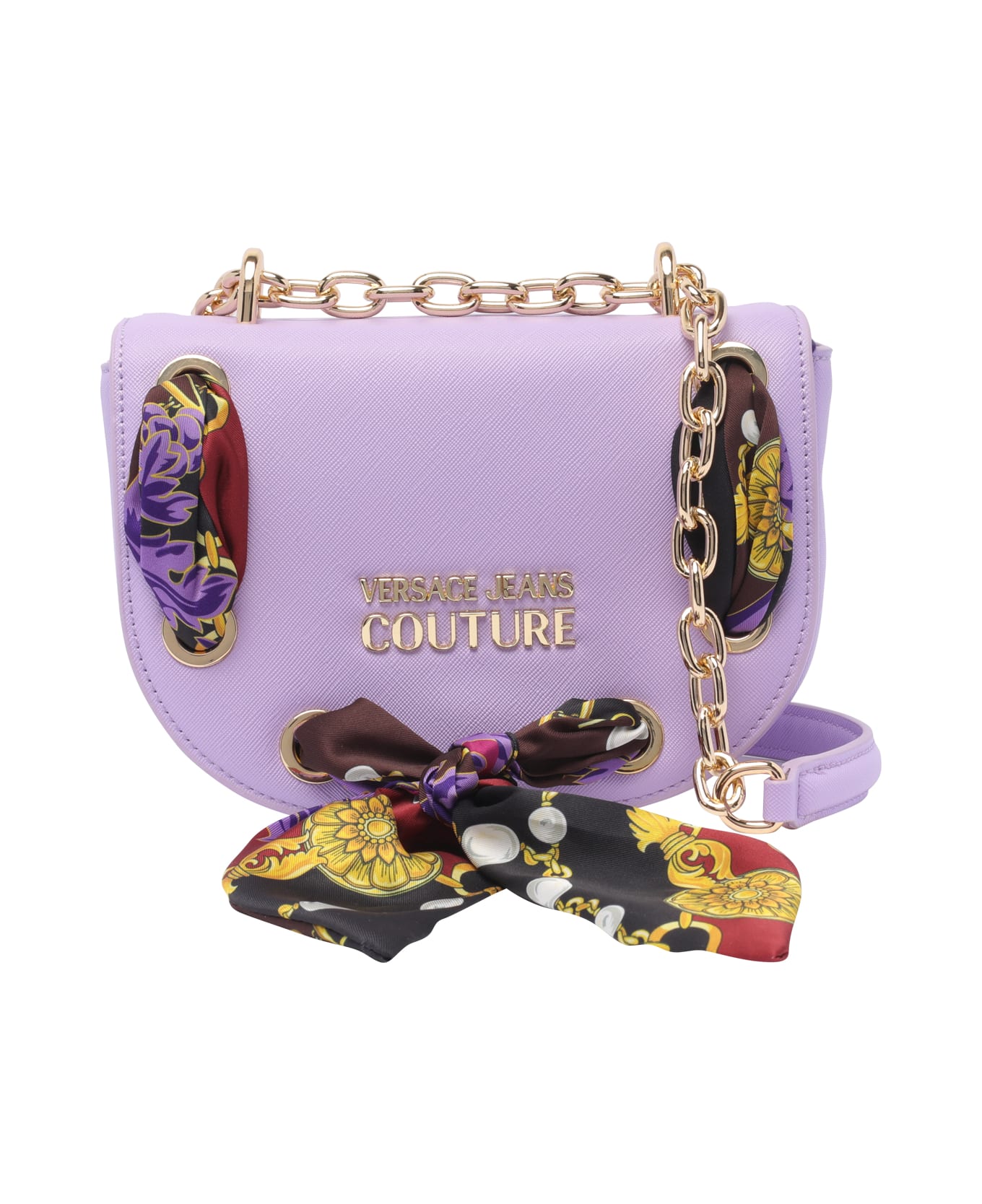 Versace Jeans Couture Chain Couture Crossbody Bag - Purple