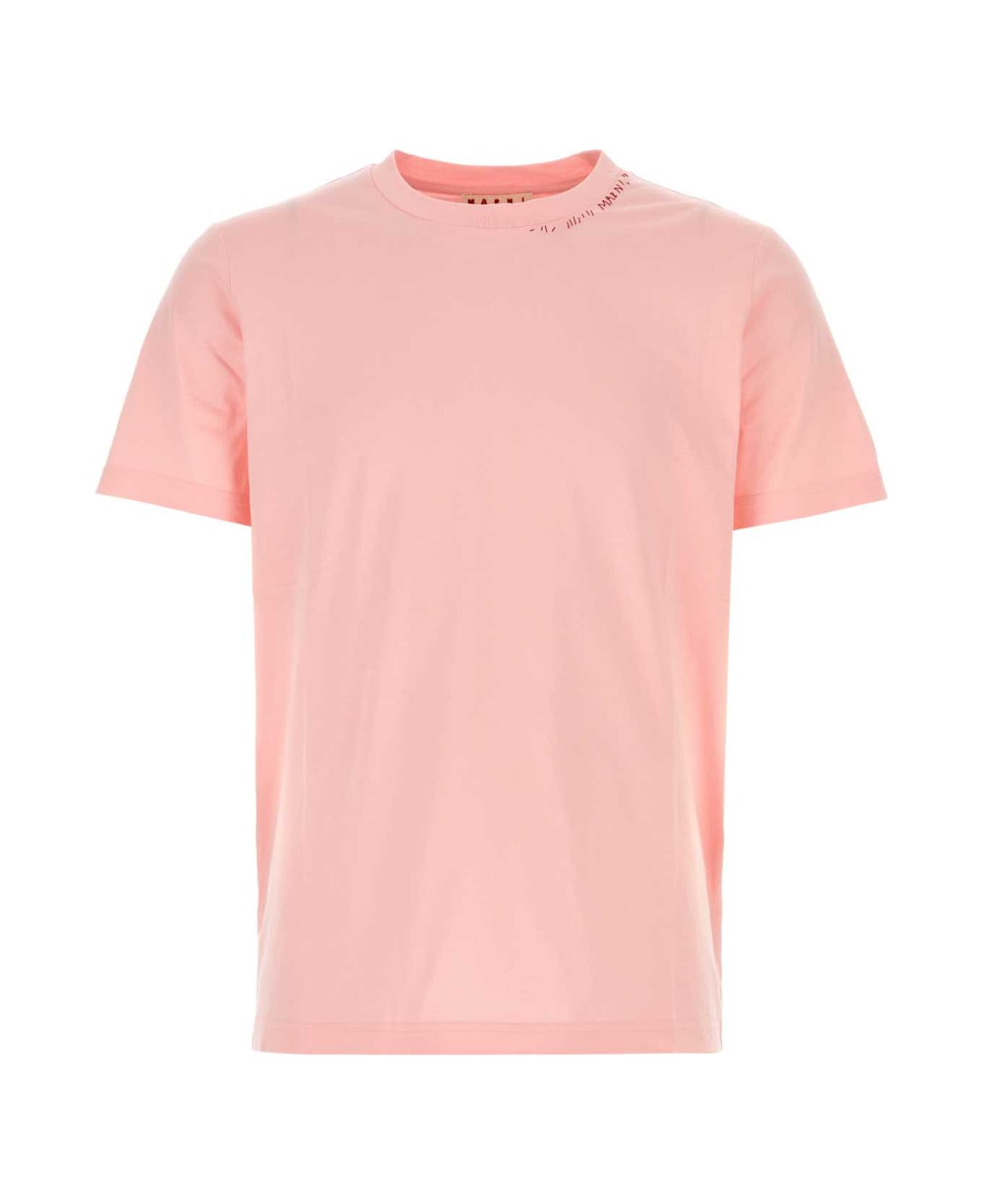 Marni Pink Cotton T-shirt - MAGNOLIA