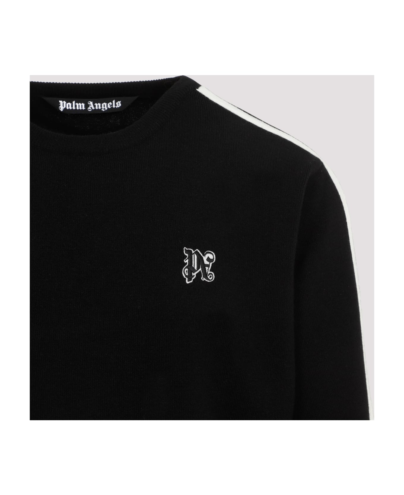 Palm Angels Monogram Track Pullover - Black Off White