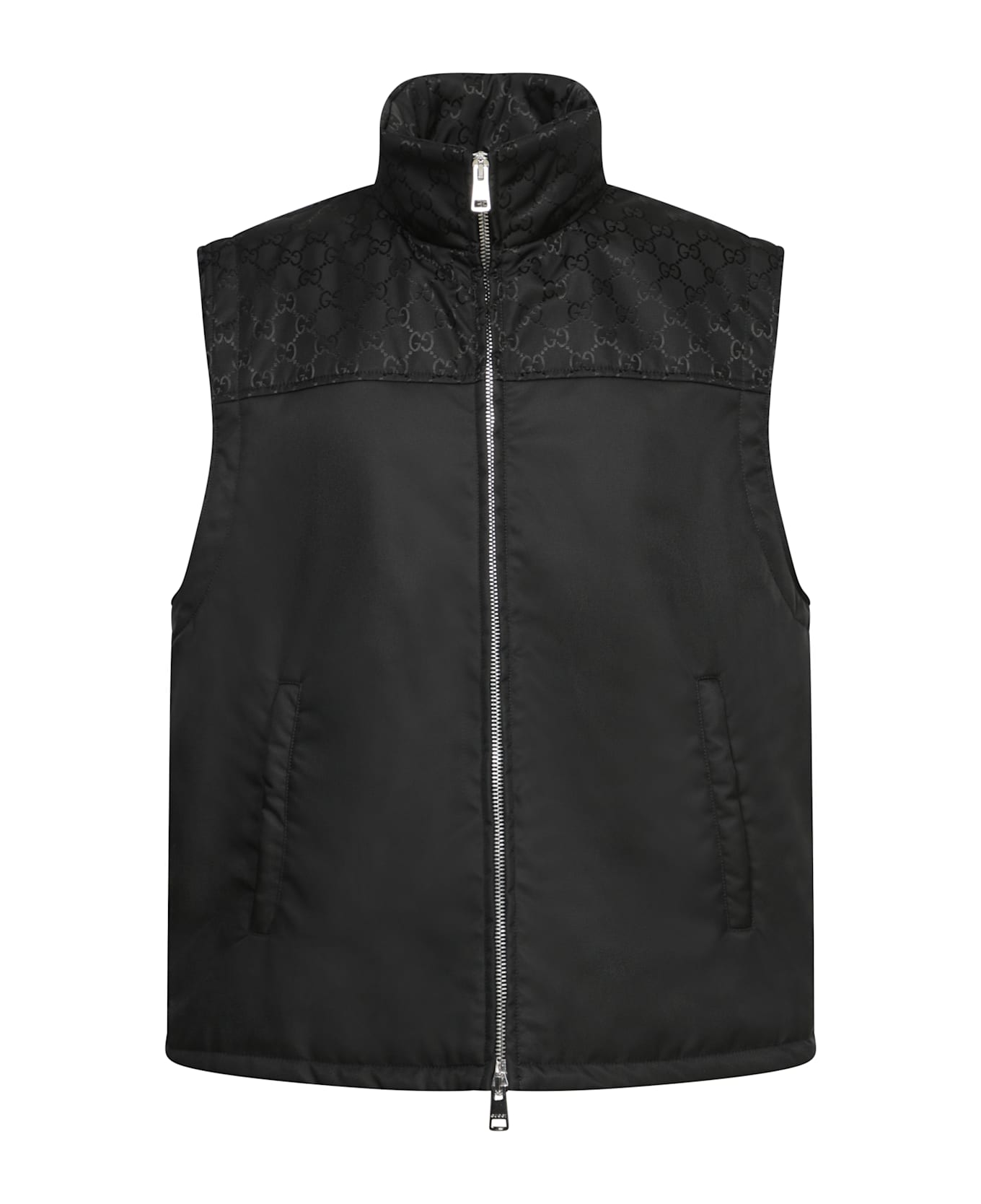 Gucci Gg Black Padded Vest - Black