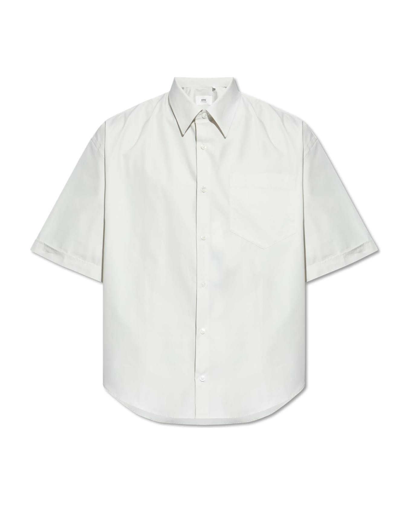Ami Alexandre Mattiussi Cotton Shirt With Logo - GREY シャツ