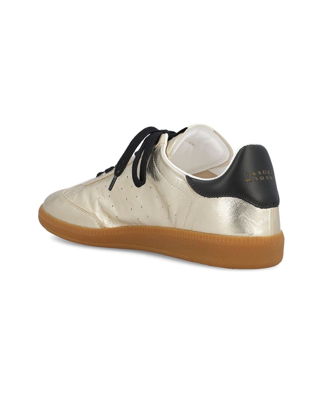 Isabel Marant Kaycee Metallic Effect Sneakers - GOLD