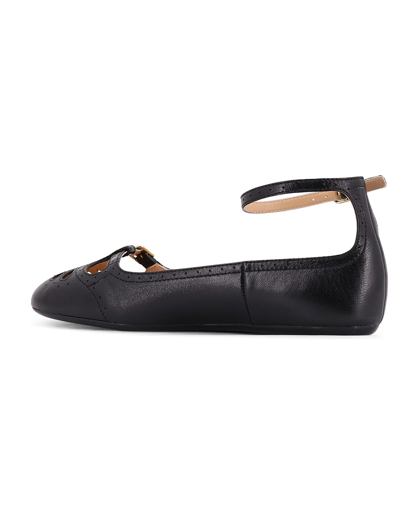 Chloé Misty Leather Ballerinas - Black フラットシューズ