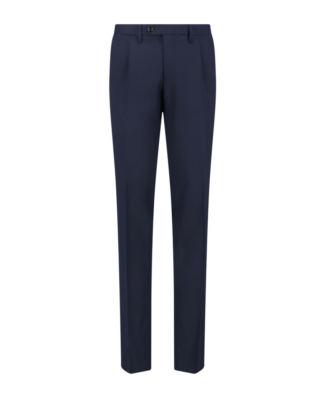 Lardini Double-breasted Virgin Wool Suit - Blue