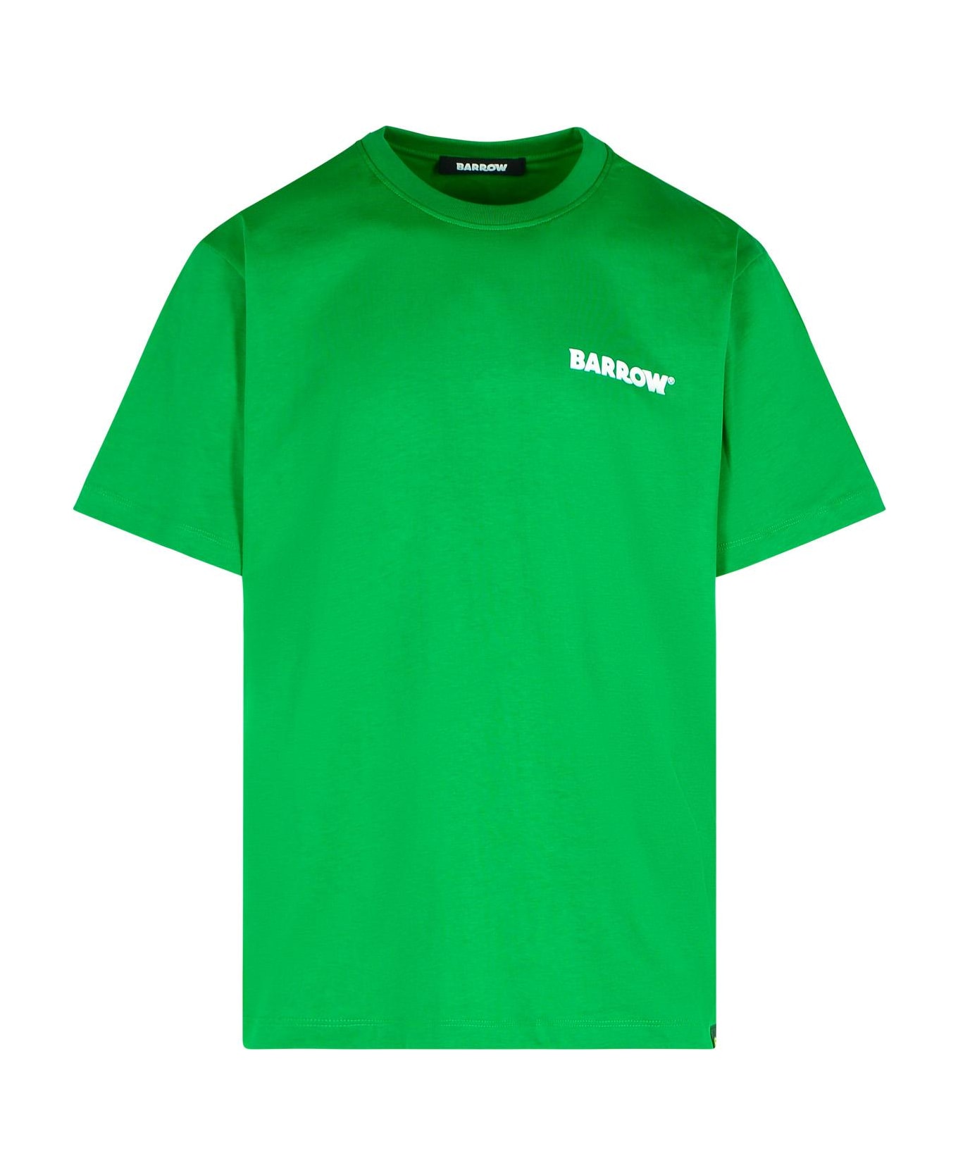 Barrow 'basic' Green Cotton T-shirt - Green