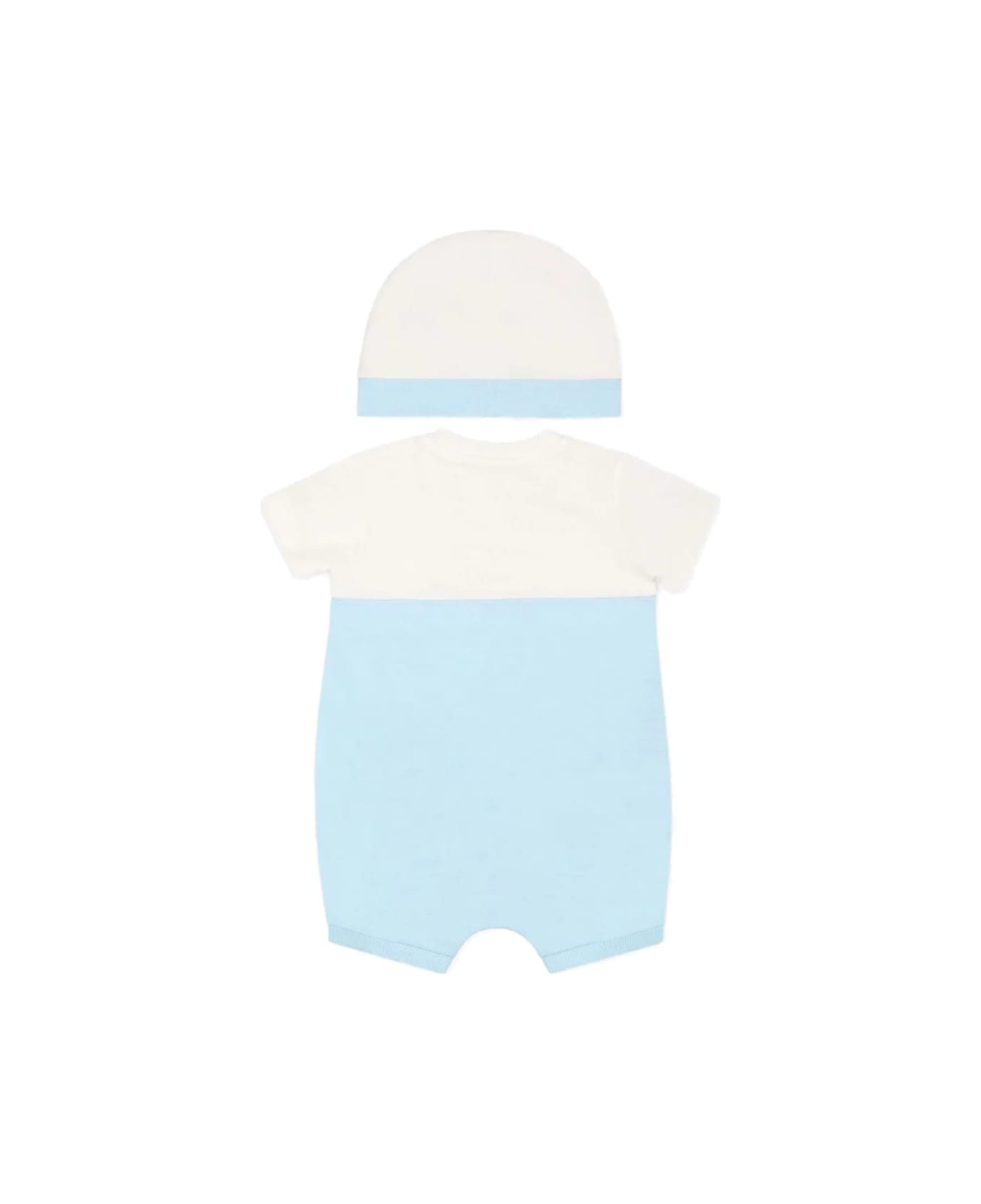 Moschino Romper Set With Hat - BLUE