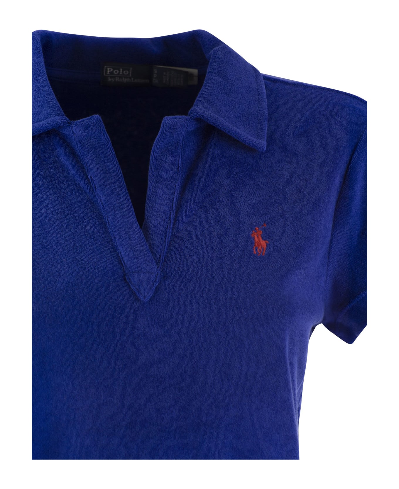 Polo Ralph Lauren Tight Terry Polo Shirt - Royal Blue Tシャツ