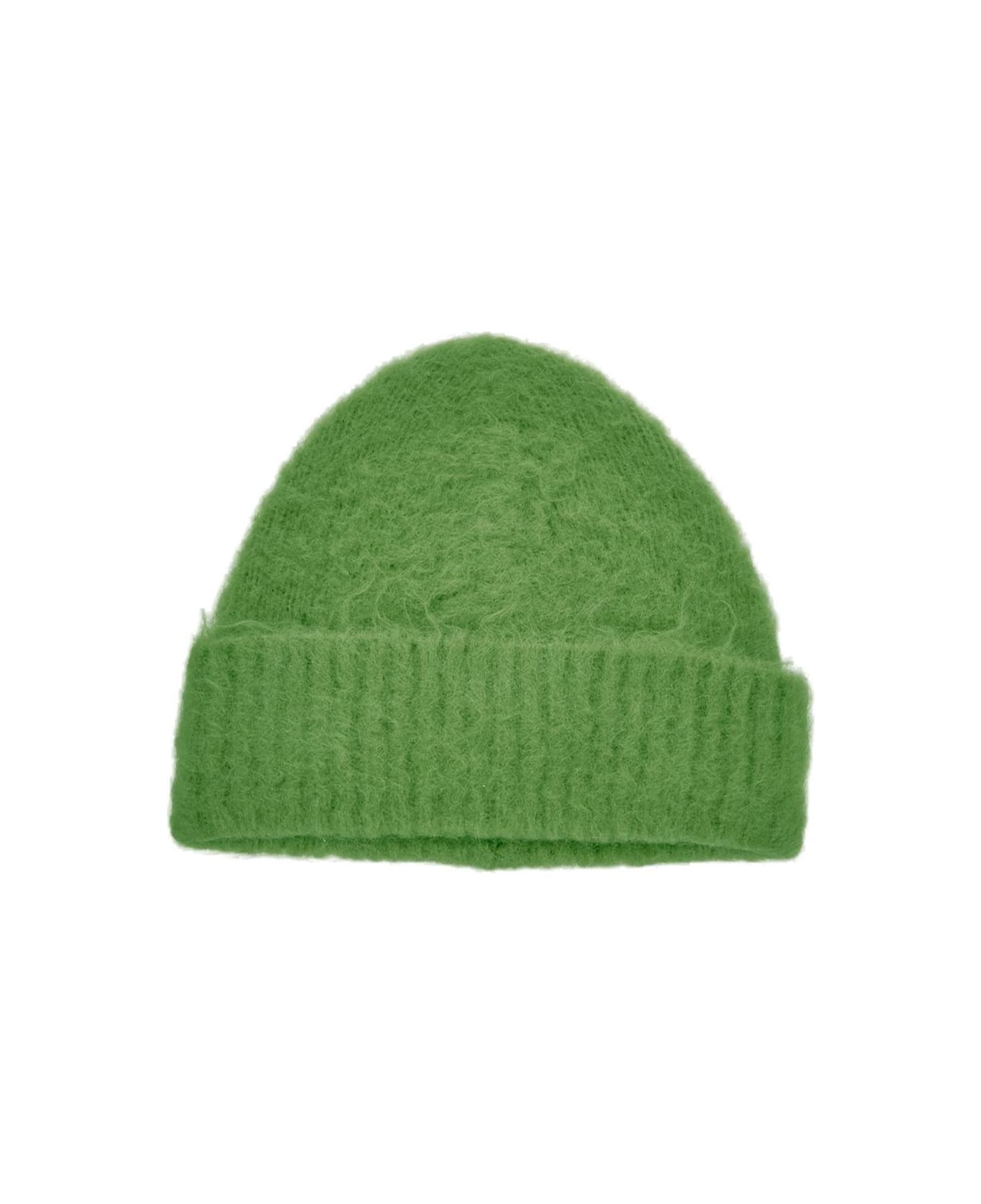 Acne Studios Ribbed Beanie - Green 帽子