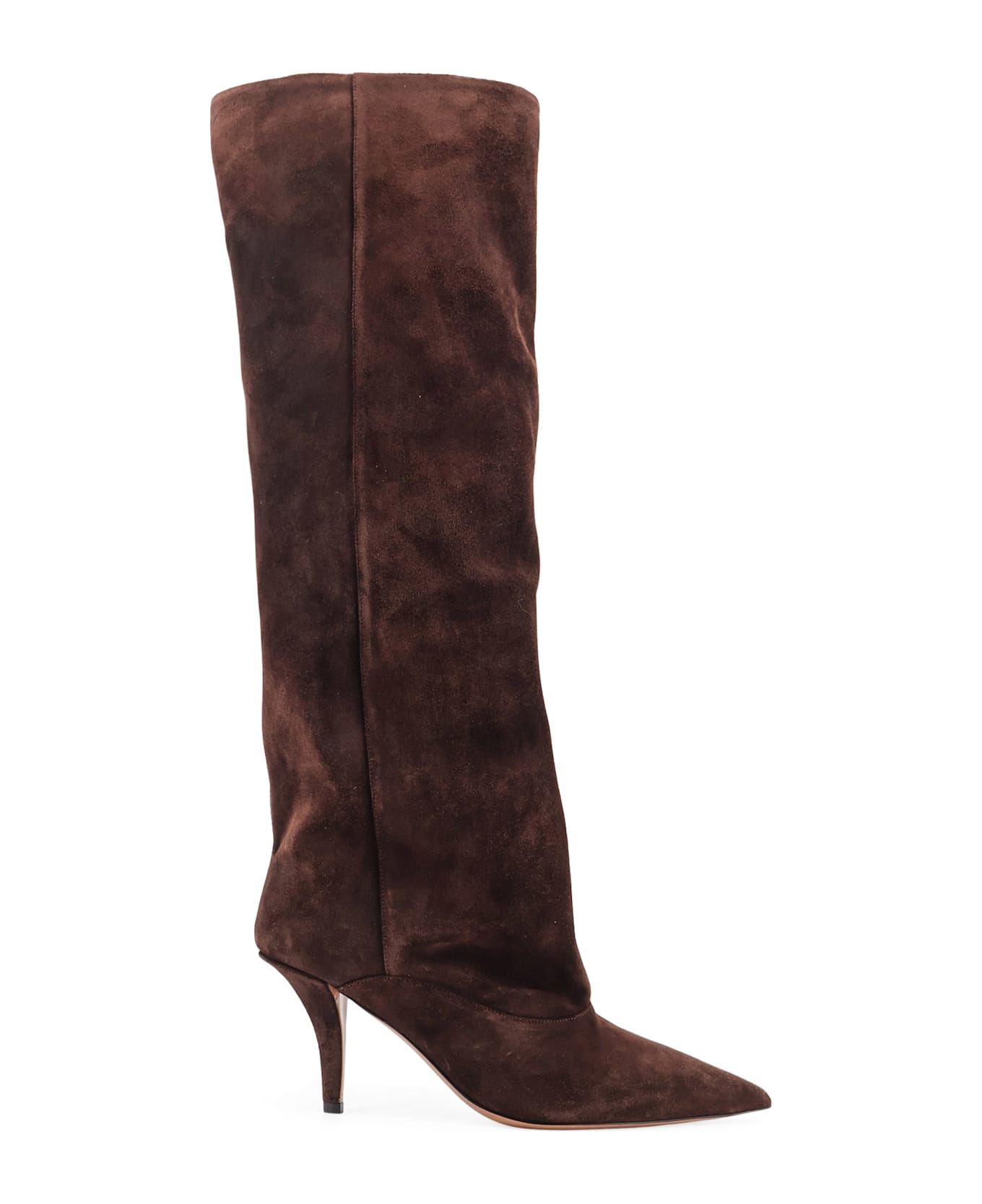 Paris Texas Ines Reverse Suede Boots - CIOCCOLATO BLACK