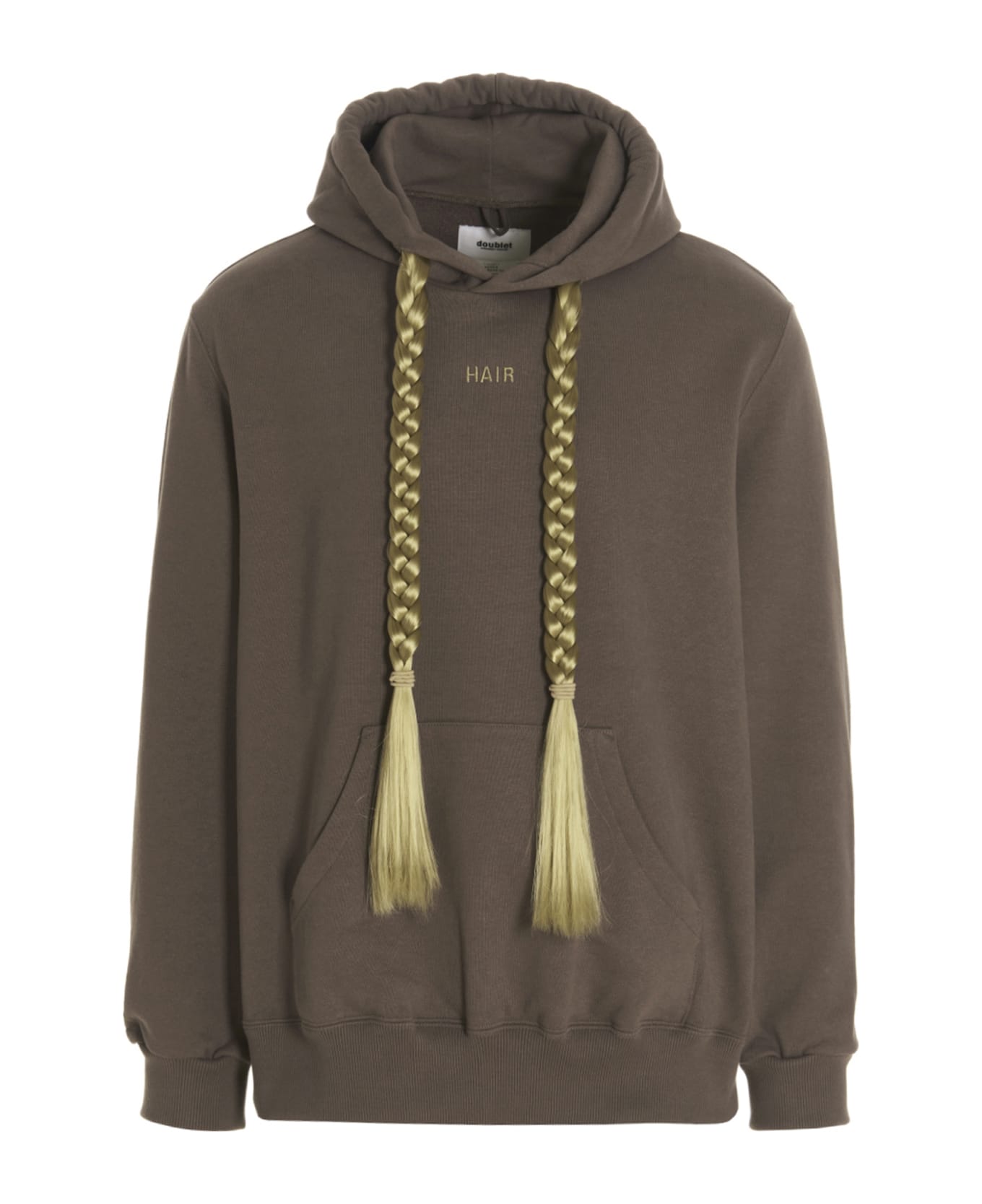 doublet 'with Braids Hair' Hoodie - Gray