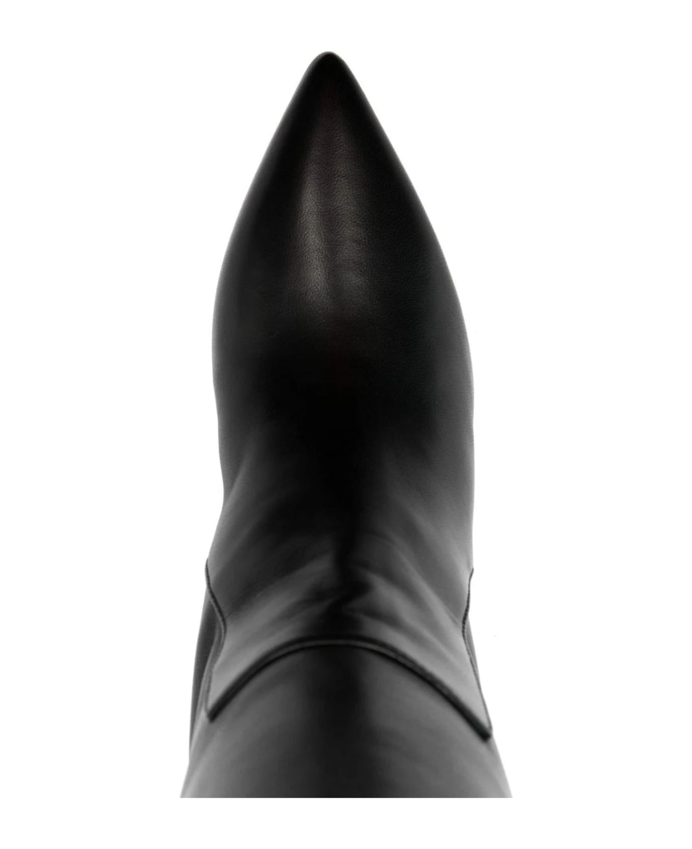 Paris Texas Black Calf Leather Boots - Nero