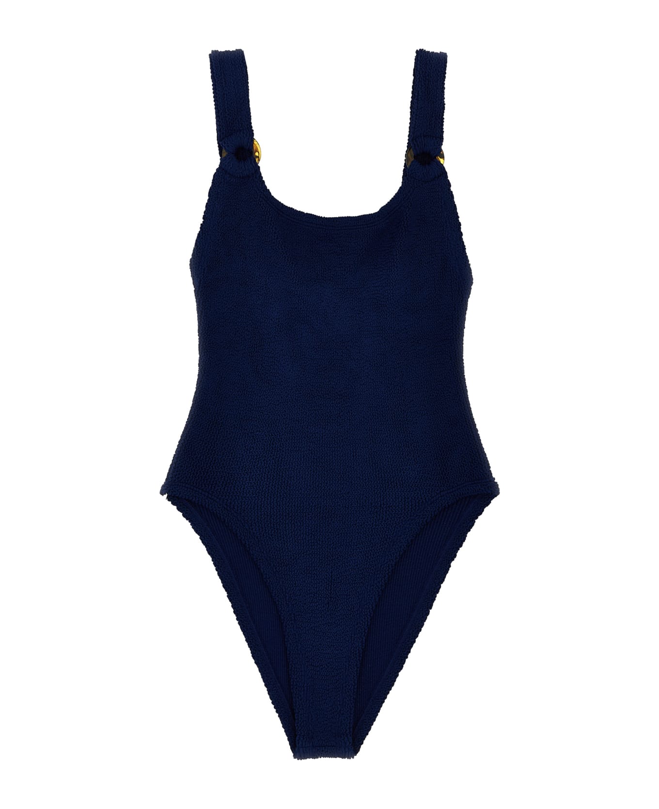 Hunza G 'domino Swim' One-piece Swimsuit - Blue
