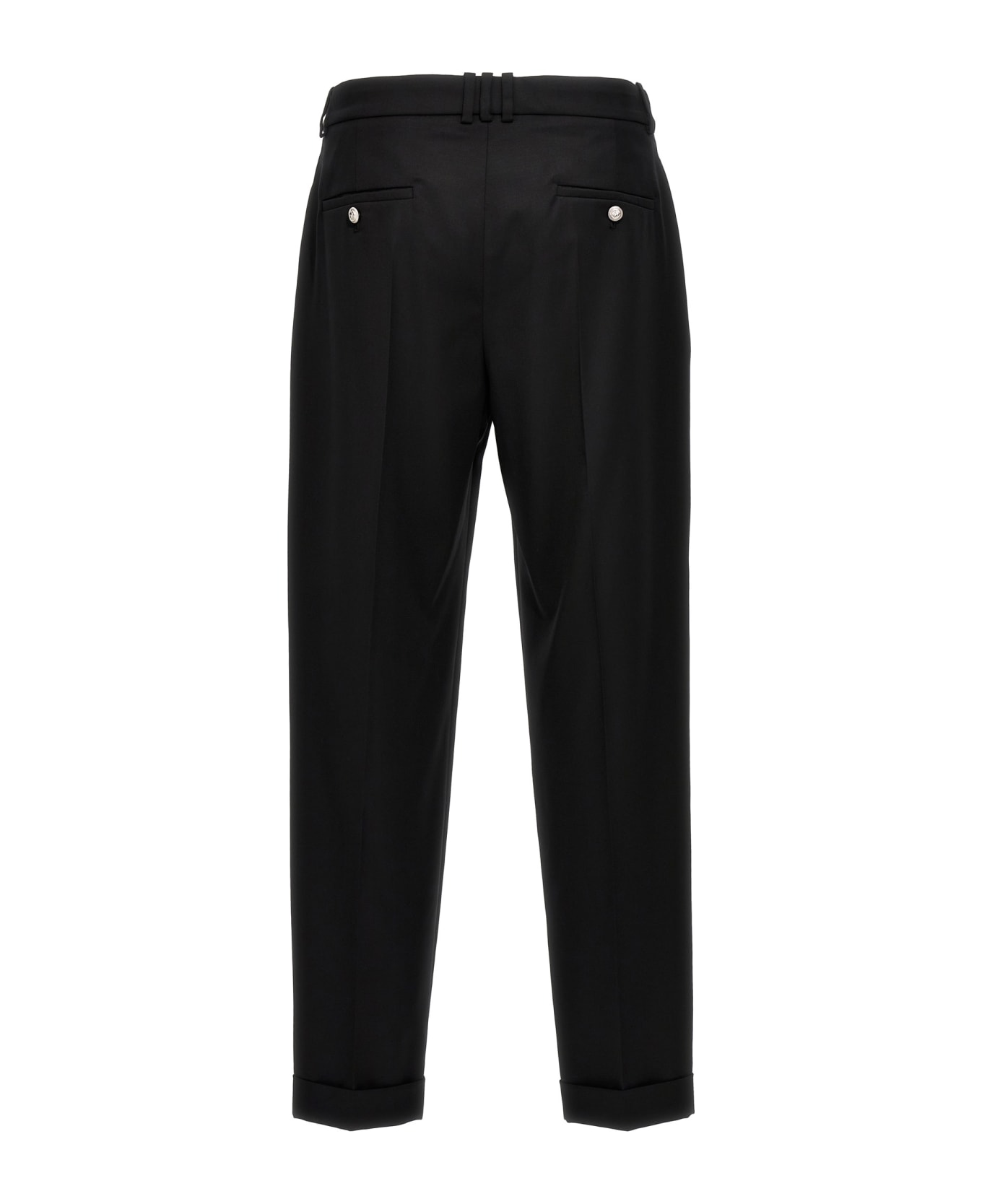 Balmain Wool Tailored Trousers - black