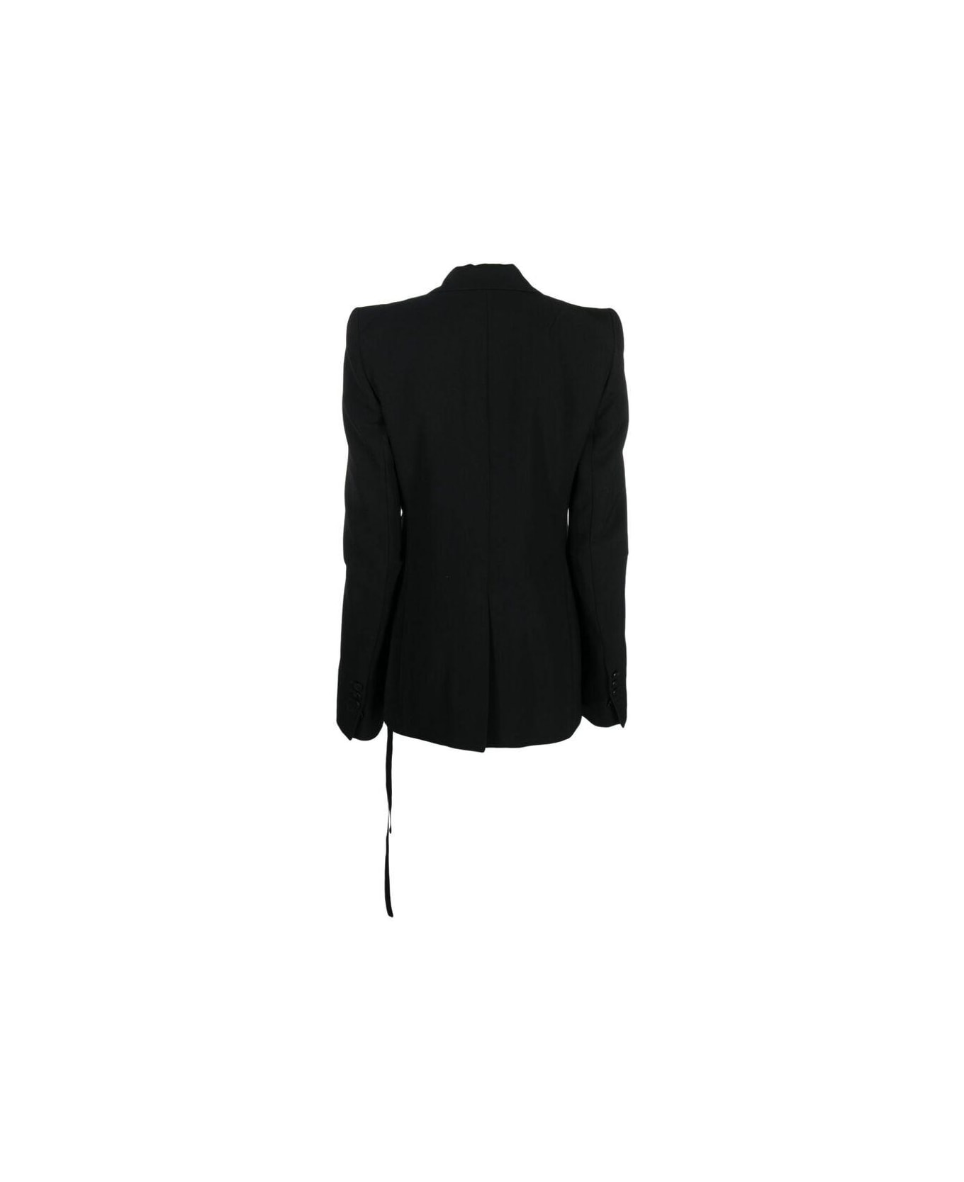 Ann Demeulemeester Tassle Detailed Jacket - BLACK