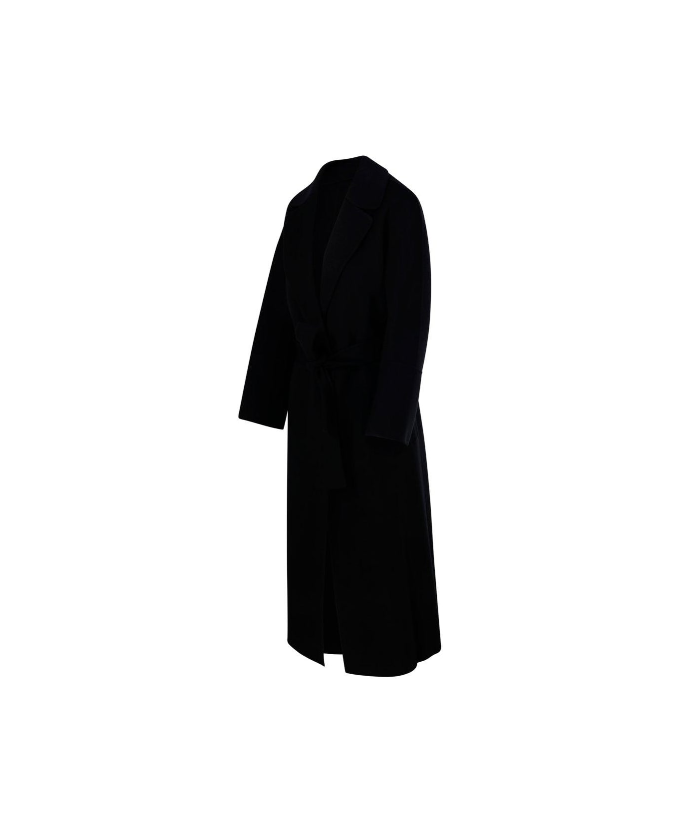 
S Max Mara Elisa Belted Long-sleeved Coat - Black