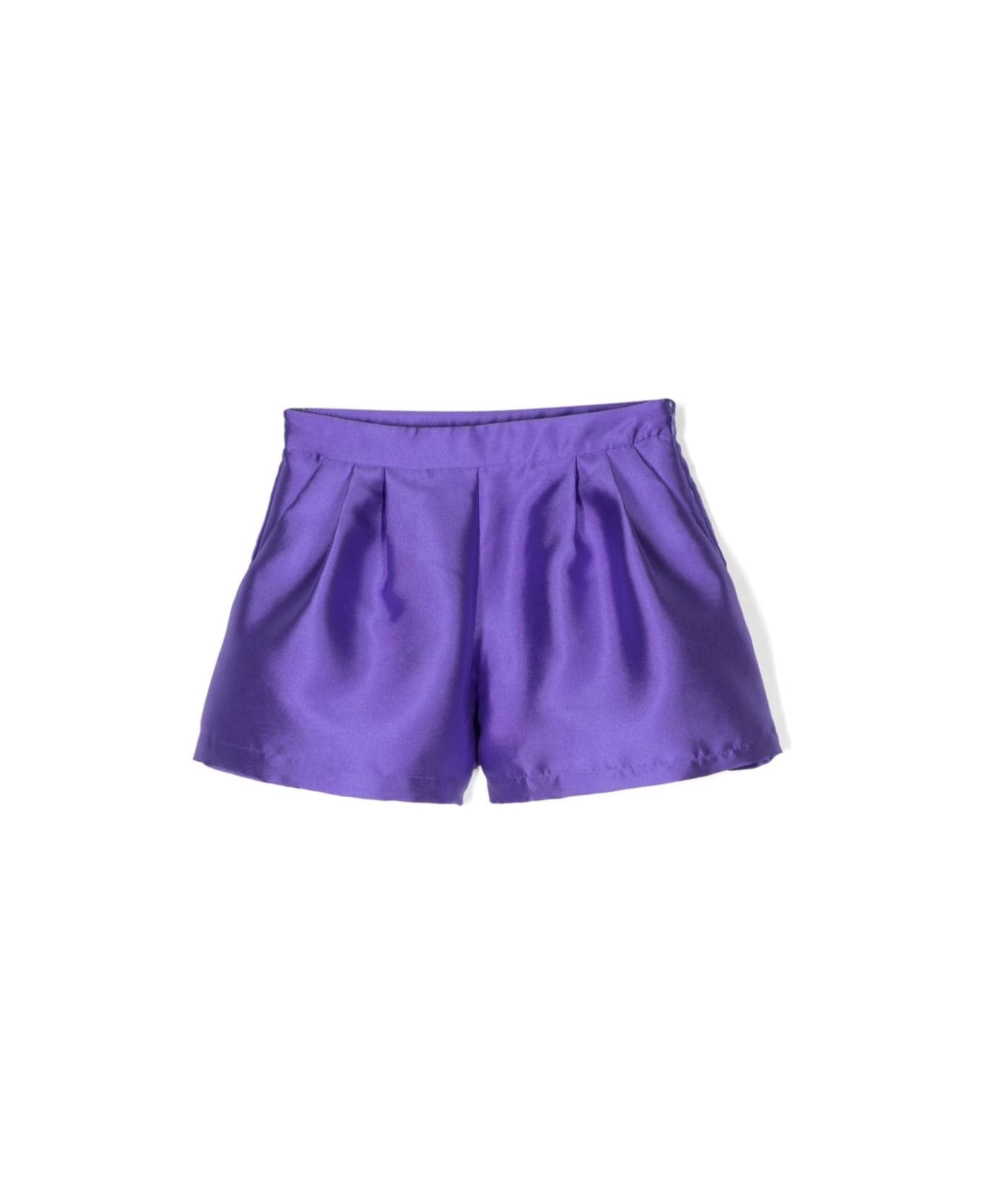 Douuod Shorts With Pleats - Violet ボトムス
