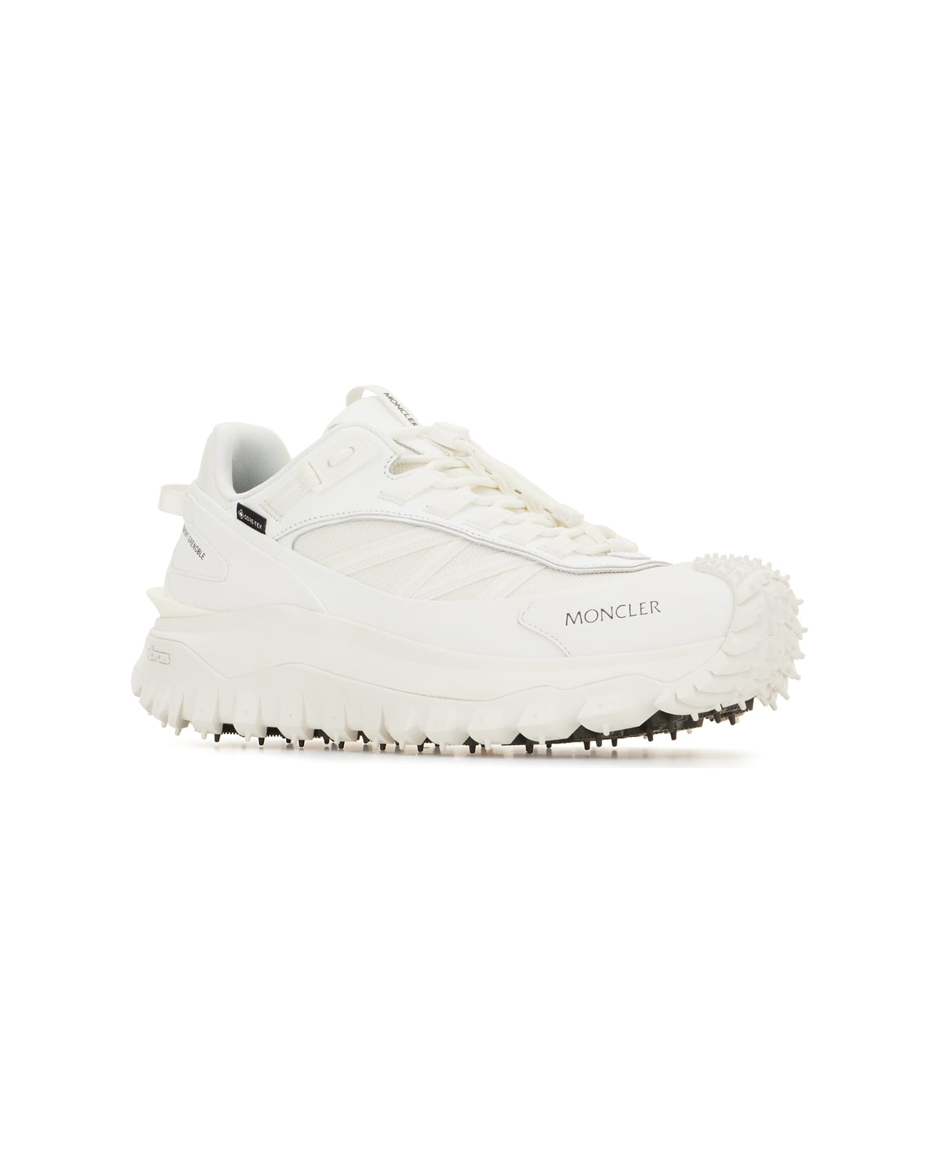 Moncler White Fabric Trailgrip Gtx Sneakers - Bianco